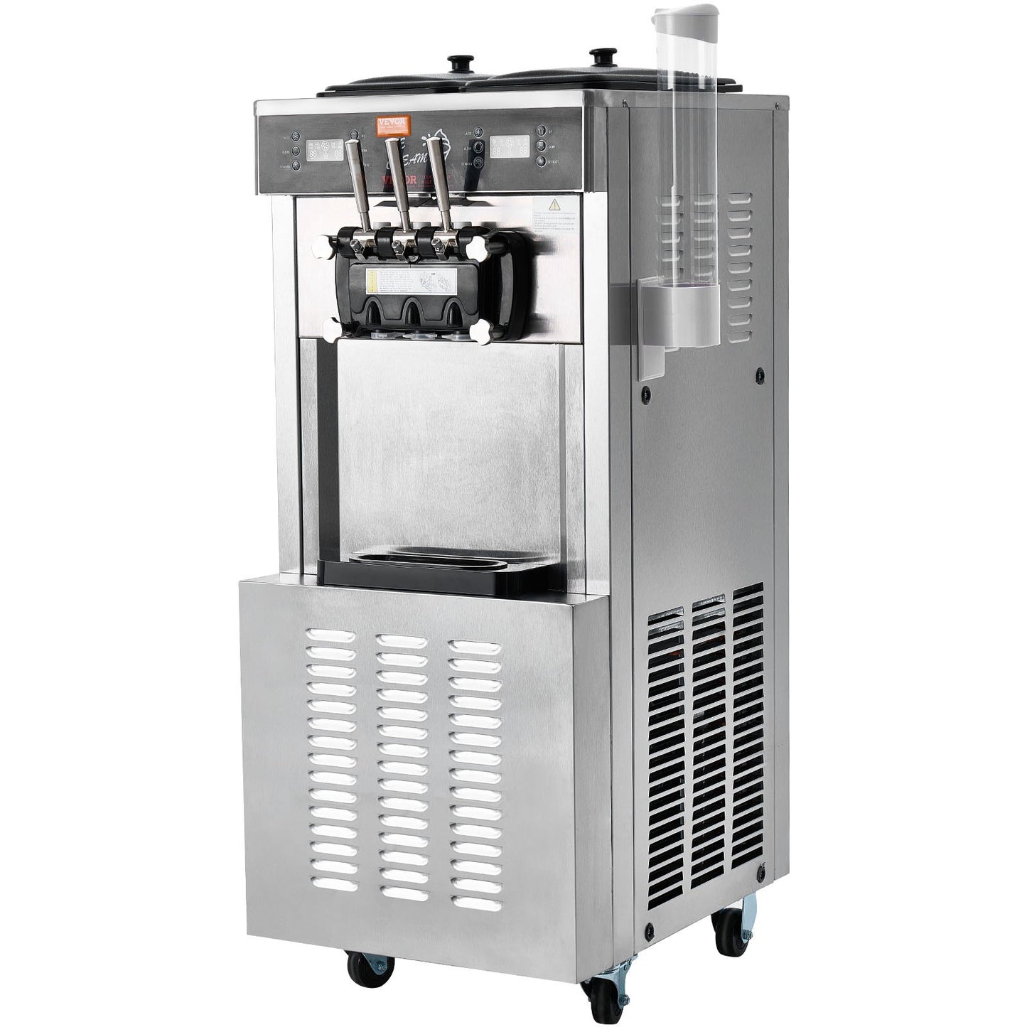 Kommersiell mjukglassmaskin 34-44 L/H Utbyte 3-smaks LED-panel
