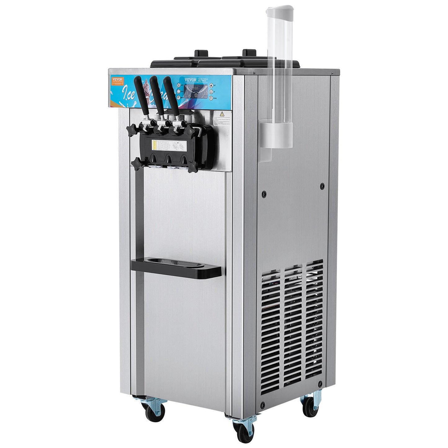 Kommersiell mjukglassmaskin 21-31 L/H Utbyte 3-smak