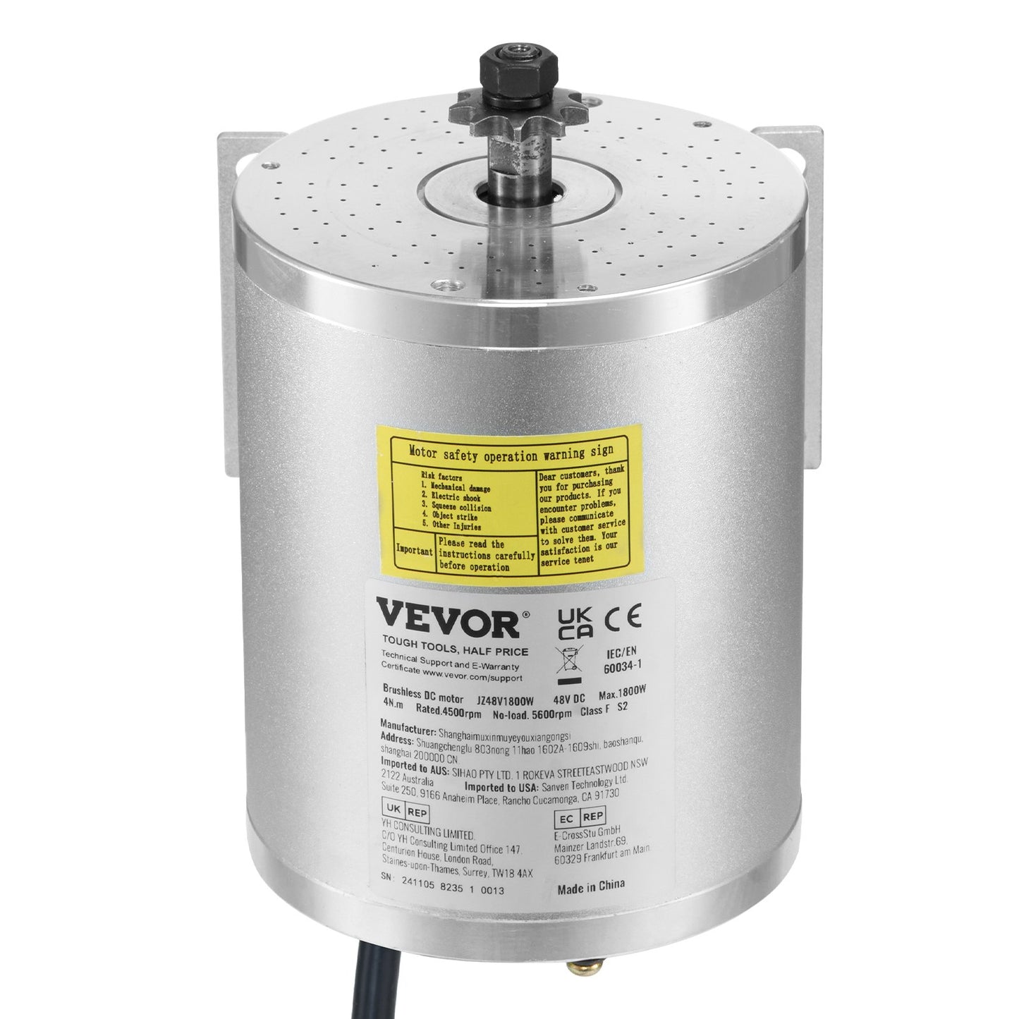 1800W Elektrischer bürstenloser Gleichstrommotor-Bausatz, 48V, 4500 U/min, Motor und Drehzahlregler