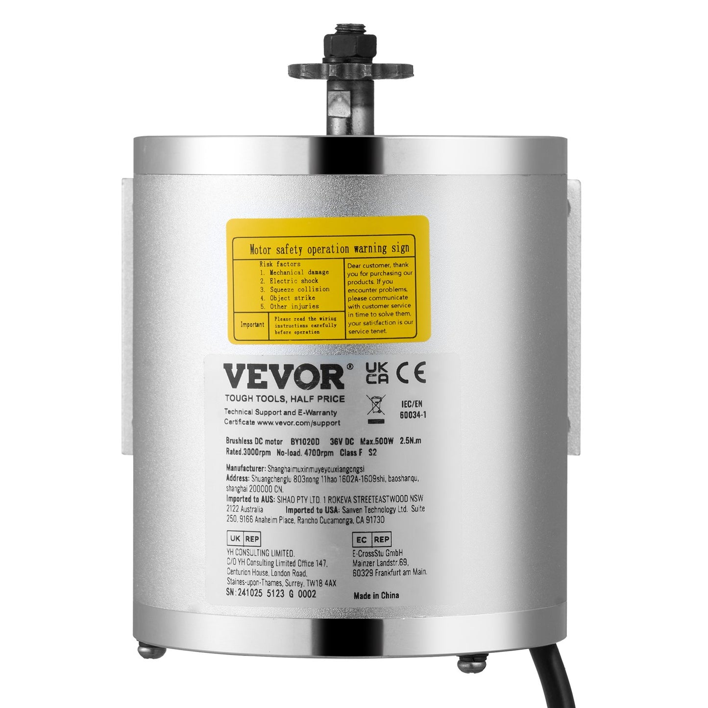500 W elektrischer bürstenloser Gleichstrommotor-Bausatz, 36 V, 3000 U/min, mit verbessertem Controller