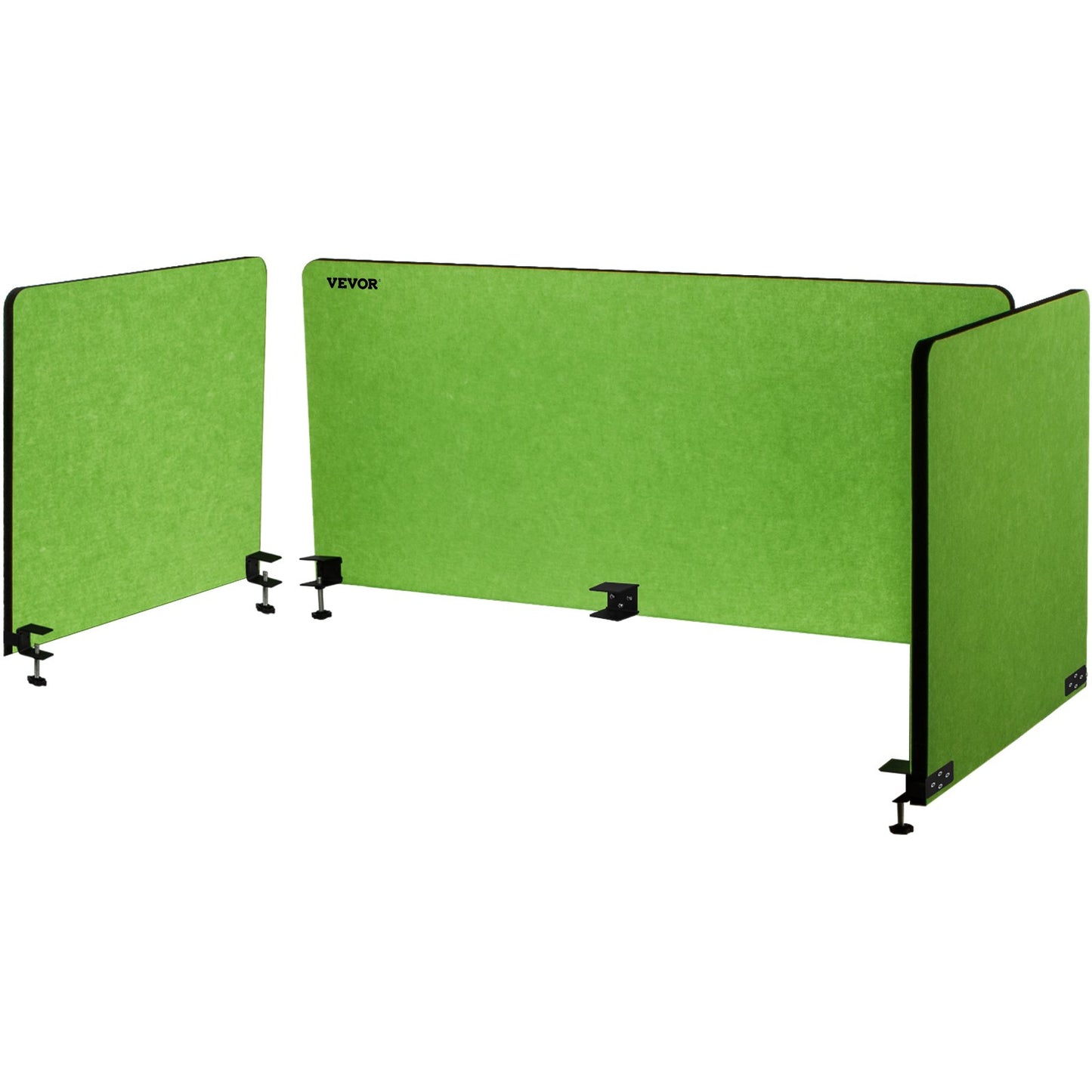 Desk Divider 60'' Desk Privacy Panel, 3 Paneler Privacy Akustisk Panel, Ljudabsorberande Akustisk Privacy Panel, Minska brus och visuella distraktioner, Lättvikts Clamp-on Divider Grön
