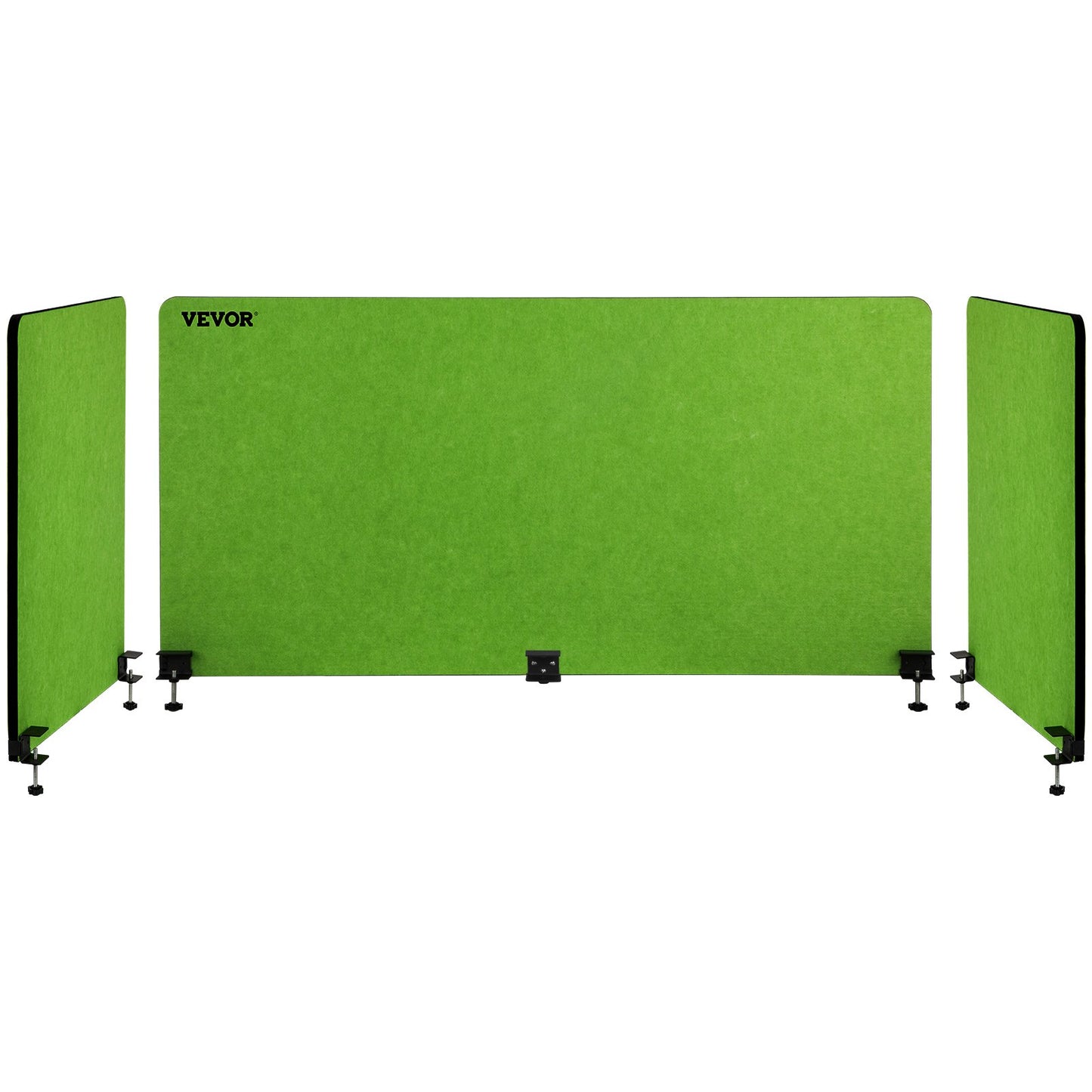 Desk Divider 60'' Desk Privacy Panel, 3 Paneler Privacy Akustisk Panel, Ljudabsorberande Akustisk Privacy Panel, Minska brus och visuella distraktioner, Lättvikts Clamp-on Divider Grön