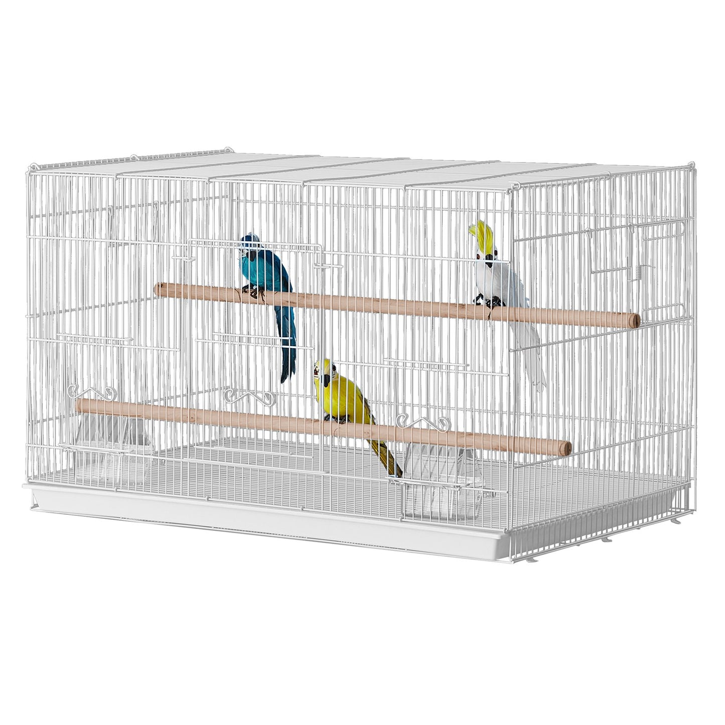 Bird Flight Cage 18 i Small Metal Parakit Cage för Cockatiels White