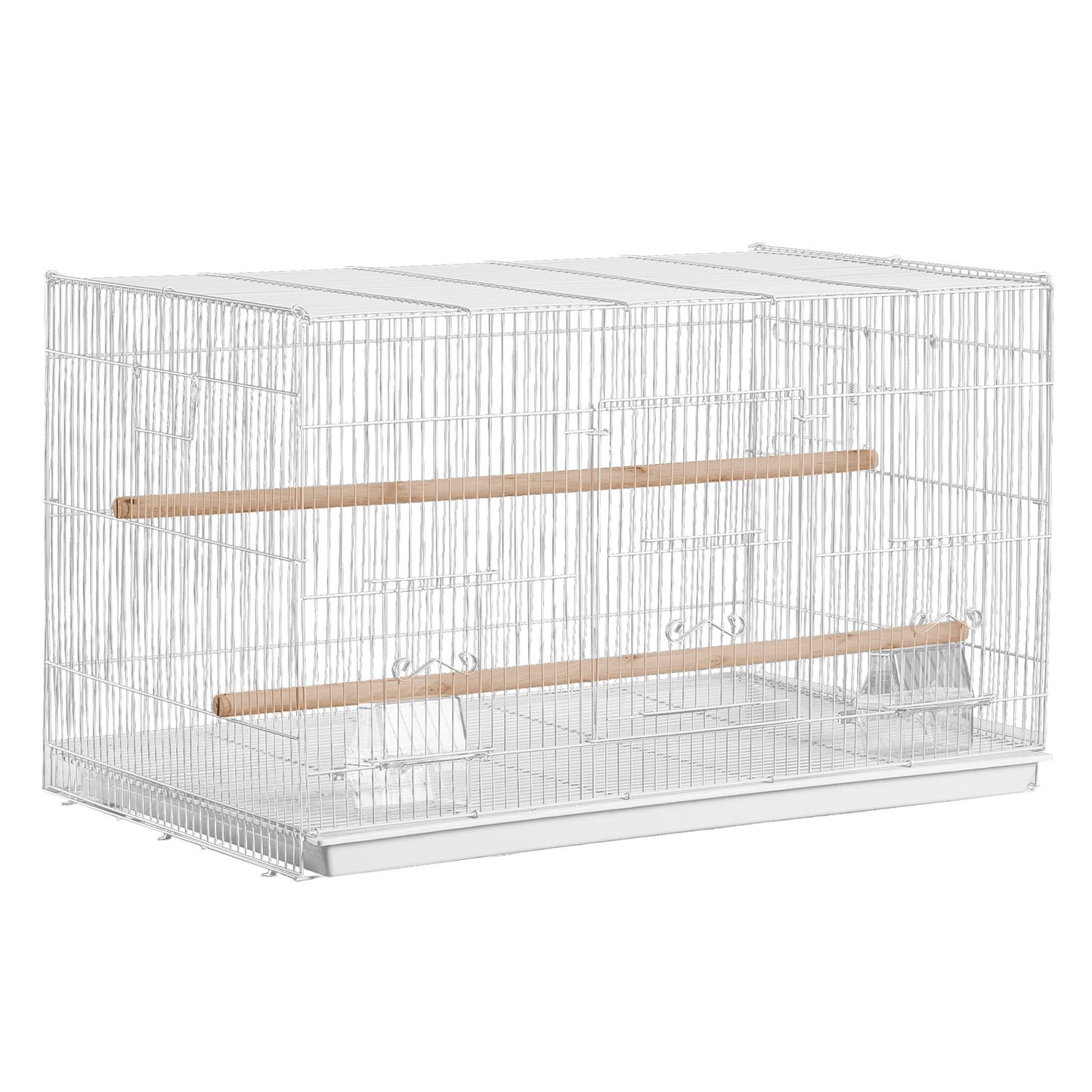 Bird Flight Cage 18 i Small Metal Parakit Cage för Cockatiels White