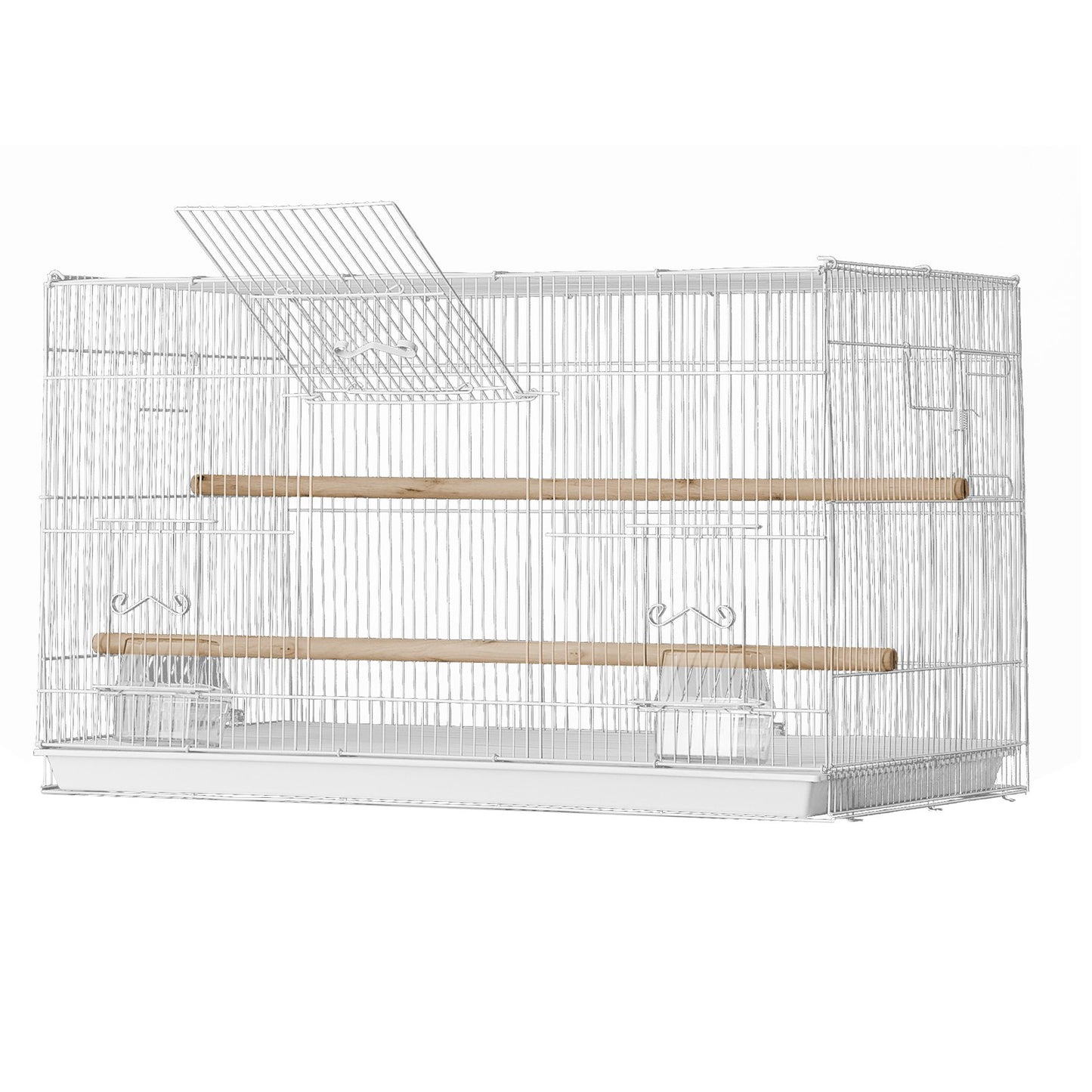 Bird Flight Cage 18 i Small Metal Parakit Cage för Cockatiels White
