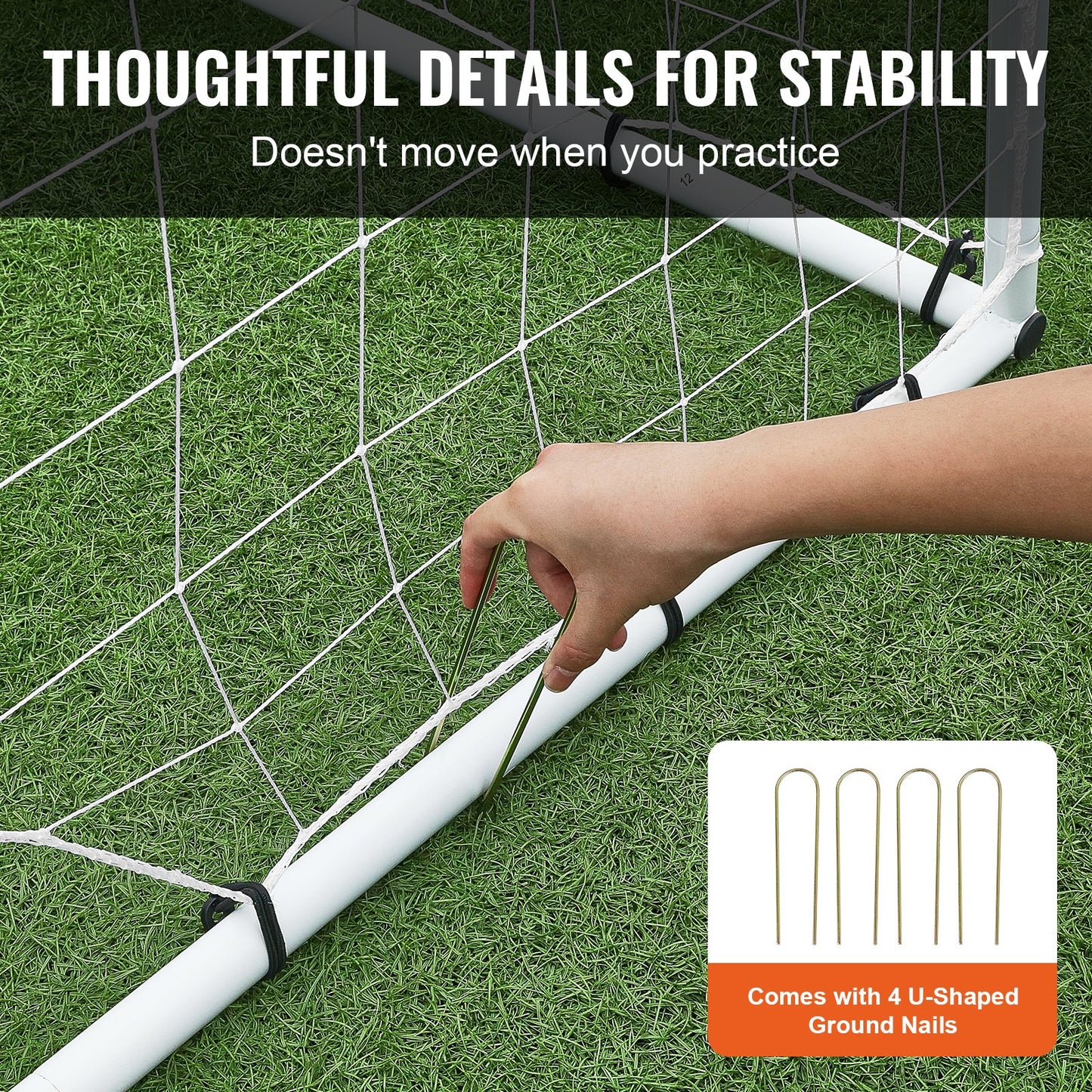 Soccer Rebound Trainer, 8x6FT Iron Soccer Training Equipment, Sports Football Rebounder Wall med dubbelsidigt studsande nät och mål, perfekt för bakgårdsträning, ensamträning, passningar