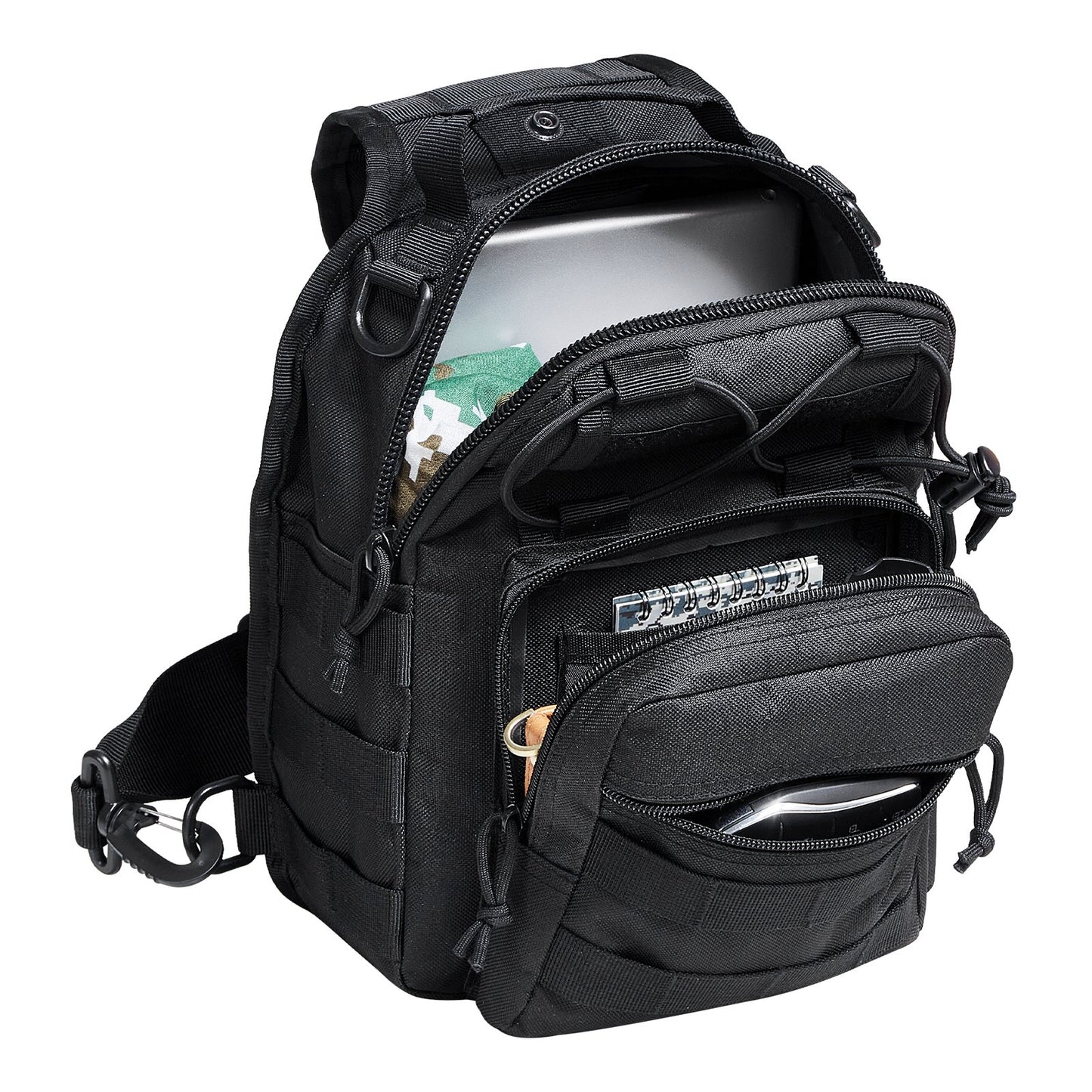 Tactical Sling Bag 10L Military Rover Shoulder Sling Ryggsäck Svart