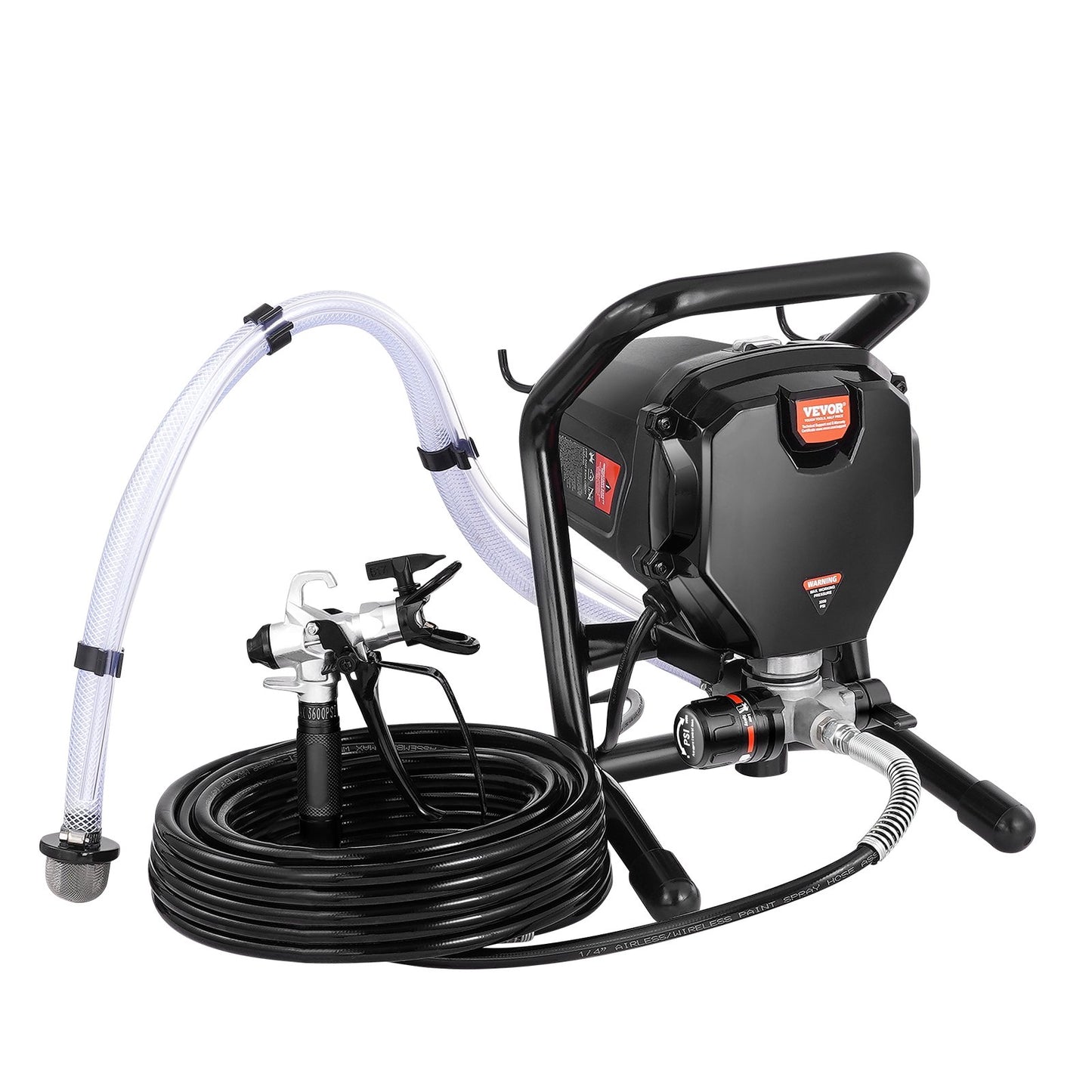Stand Airless färgspruta, 750W 3000PSI högeffektiv elektrisk högtrycksspruta, fin och jämn målningseffekt, handhållna färgsprutor för heminredning och exteriör möbler och staket