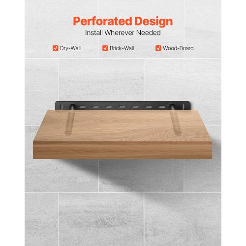 2 shelf brackets 16 inch / 406.4 mm heavy duty floating shelf brackets