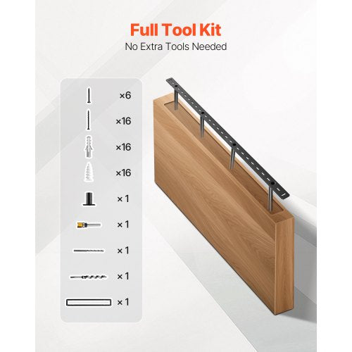 1-pack shelf bracket 43 inch / 1092.2 mm heavy duty floating shelf bracket