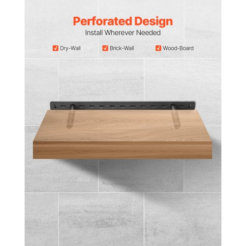 2 pcs shelf brackets 22 inch / 558.4 mm heavy duty floating shelf brackets