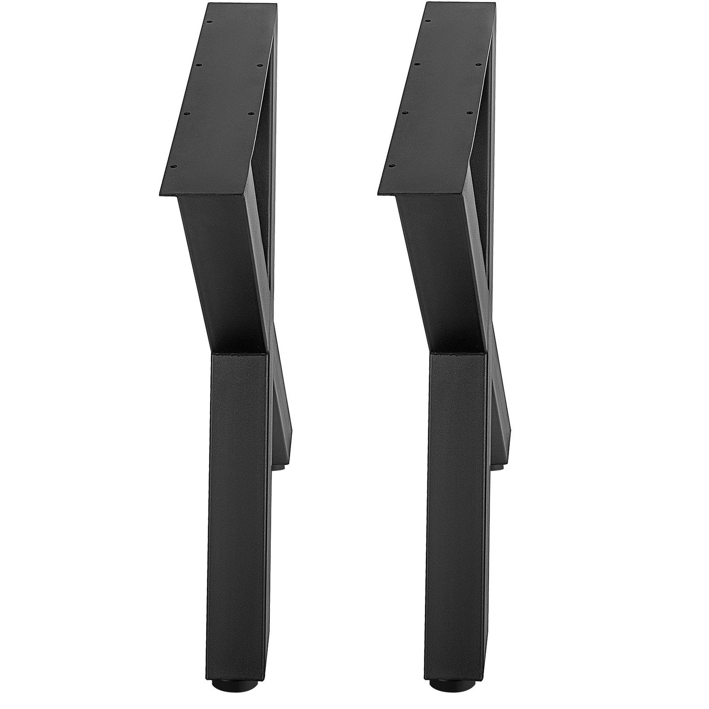 Metallbordsben 28,3 x 23,6 tum svarta bordsben Premium-stålbordsben med X-frame-stil Stålbänksben Lantlig stil Bordsben Möbelben Perfekt för kaffebutik Hemmakontor Bar