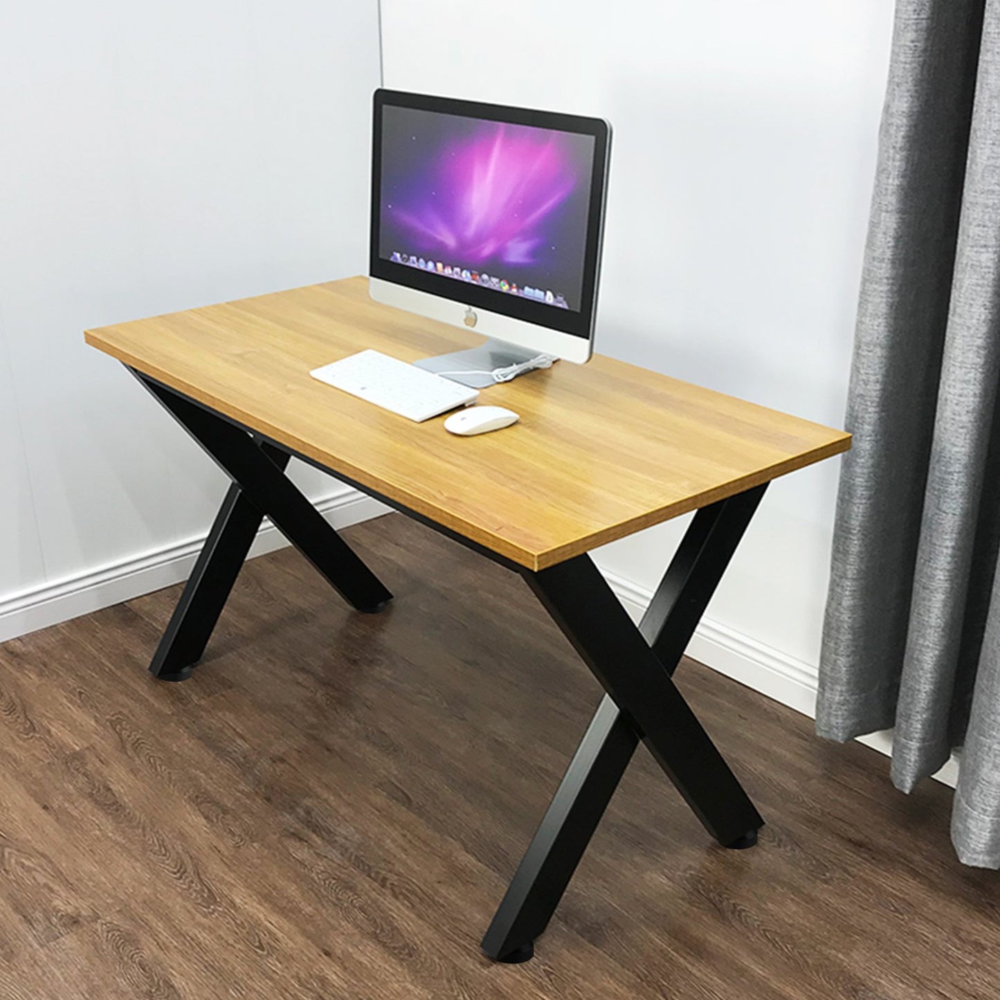 Metallbordsben 28,3 x 23,6 tum svarta bordsben Premium-stålbordsben med X-frame-stil Stålbänksben Lantlig stil Bordsben Möbelben Perfekt för kaffebutik Hemmakontor Bar