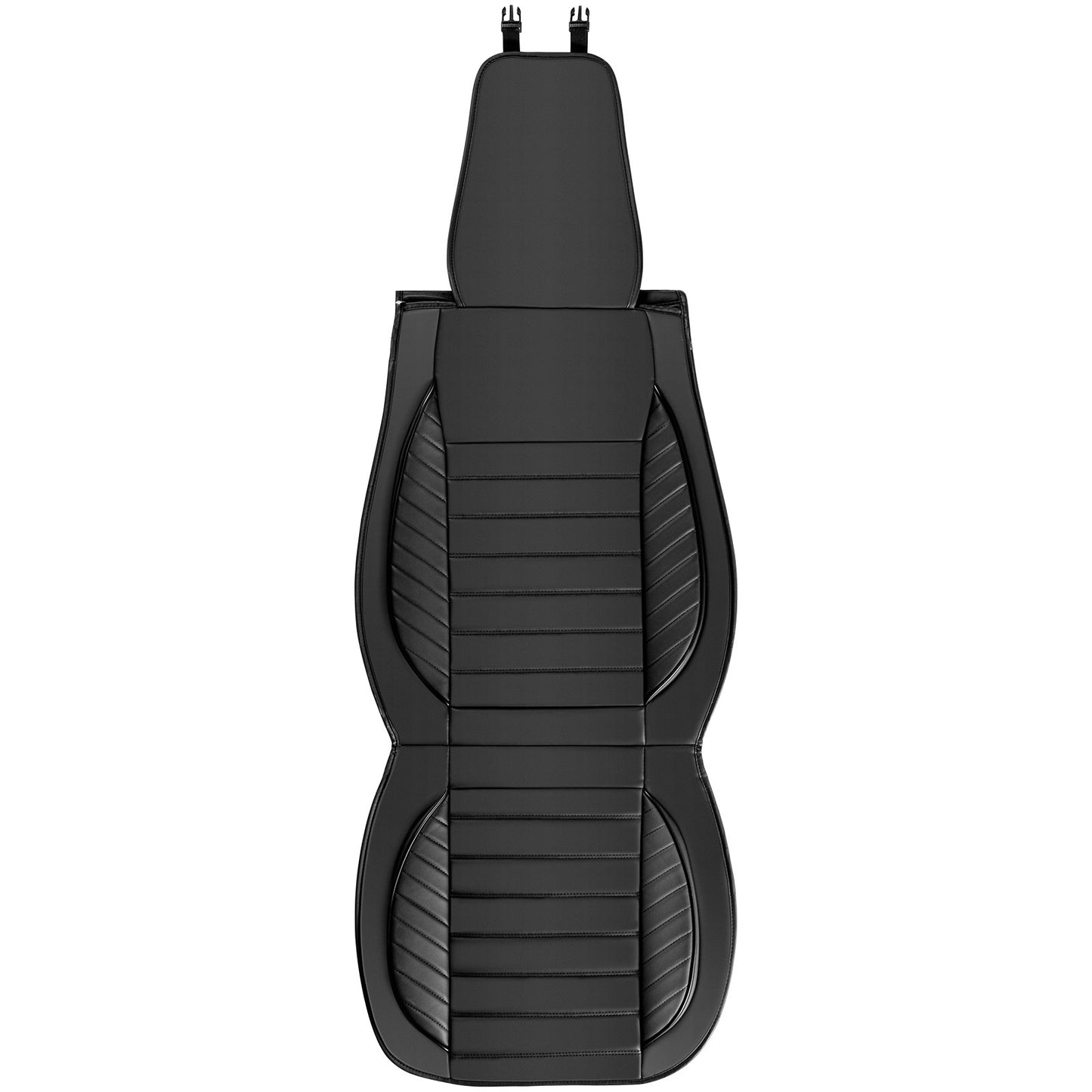 Seat Covers, Universal Car Seat Covers Full Set Seats, Front and Rear Seats, 9 Pcs Faux Leather Seat Covers, Semi-Enclosed Design, Removable Headrest and Airbag Compatible, for Most Cars SUV Trucks