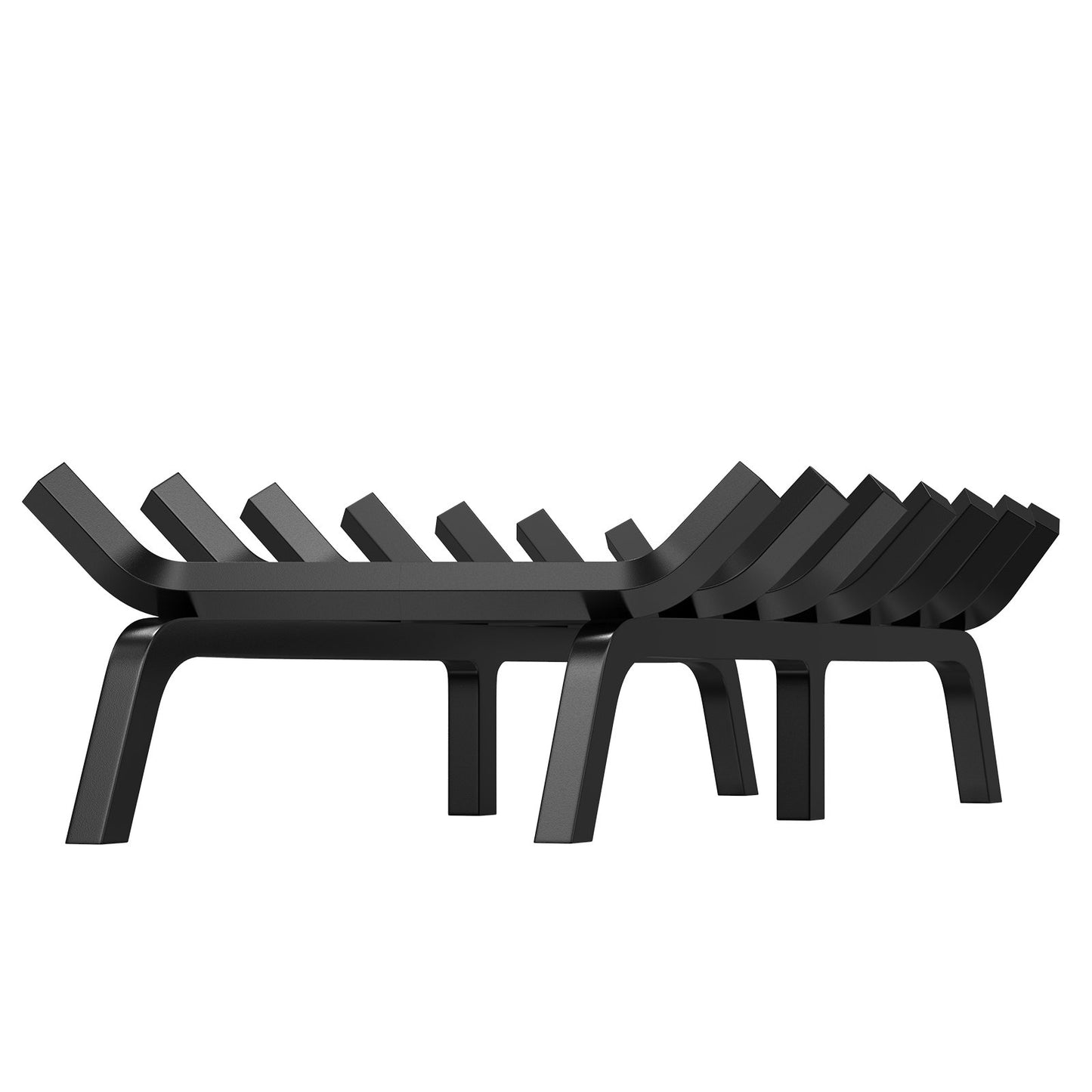 Fireplace Grate, 30 Inch Heavy Duty Fire Grate with 6 Support Legs, 3/4'' Solid Powder Coated Steel Bars, Wood Burning Holder for Indoor and Outdoor Fireplace