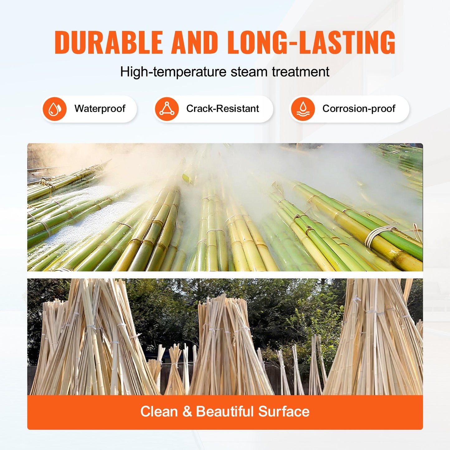 Natural Bamboo Lat Screening Sekretess Bamboo Lat Staket 6 fot H x 16 fot L