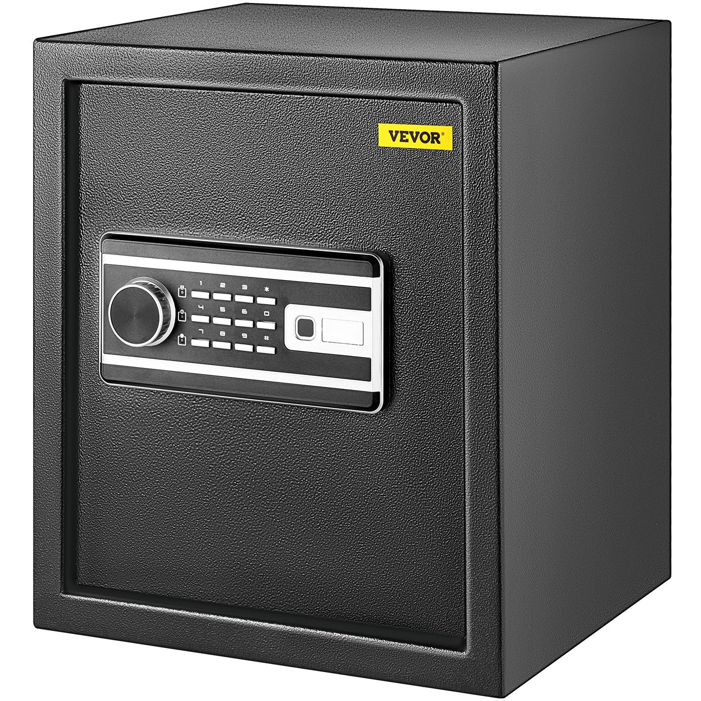 Safe, 1.7 Cubic Feet Safe with Fingerprint Lock and Digital Keypad, Fireproof Home Safe with Removable Shelf, Wall Mounted Security Cabinet for Cash, Watch, Passport, Documents, Black