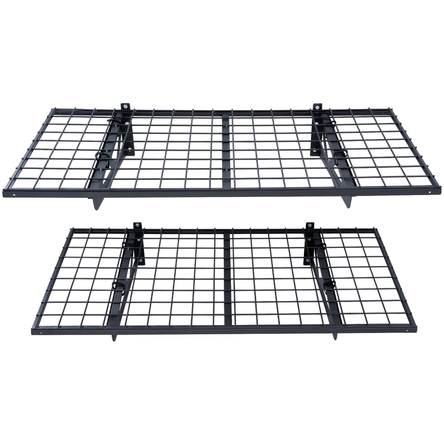 Garageförvaringshyllor, 2-pack, 4 x 2 fot Heavy Duty Garagehyllor Väggmonterade, 502 lbs Lastkapacitet (totalt) Garageförvaringsställ Flytande hyllor, Lämplig för butik, bod, garageförvaring