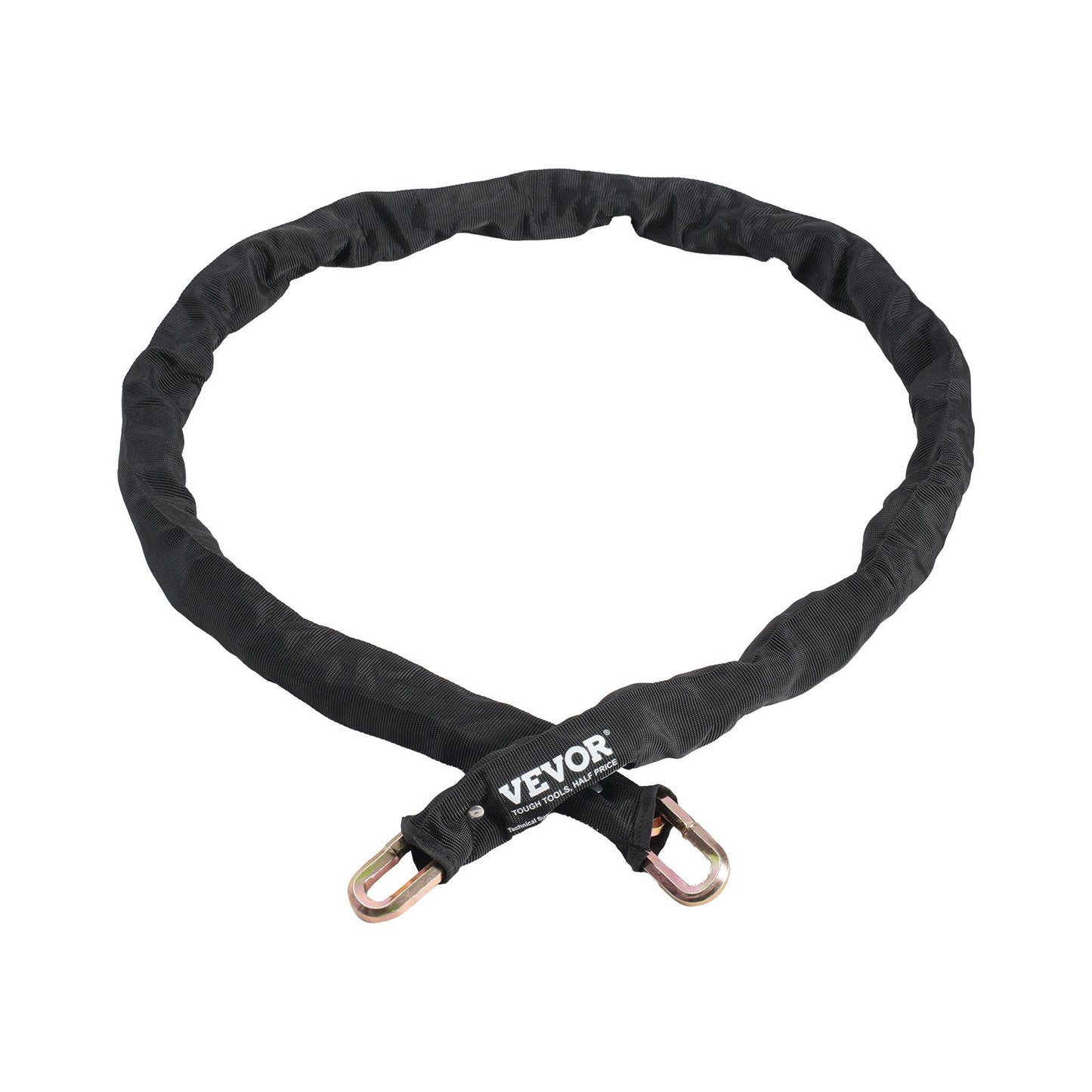 Bike Chain Lock 5,91 Ft Security Cykelkedjelås 9,5 mm Tjocklek Svart