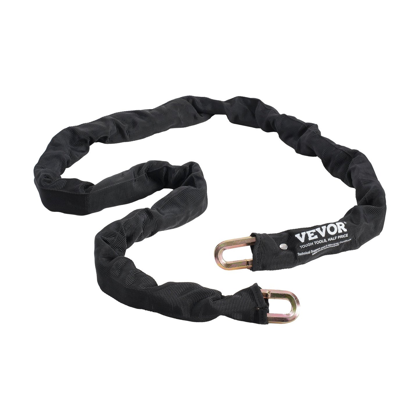Bike Chain Lock 5,91 Ft Security Cykelkedjelås 9,5 mm Tjocklek Svart