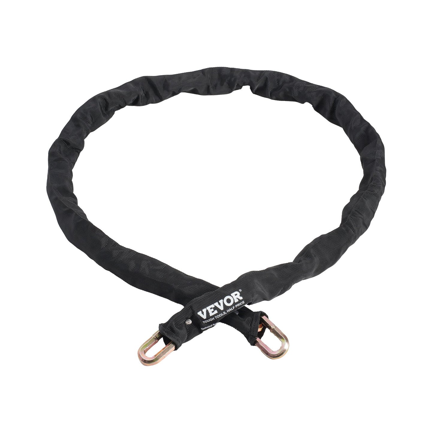 Bike Chain Lock 5,91 Ft Security Cykelkedjelås 9,5 mm Tjocklek Svart