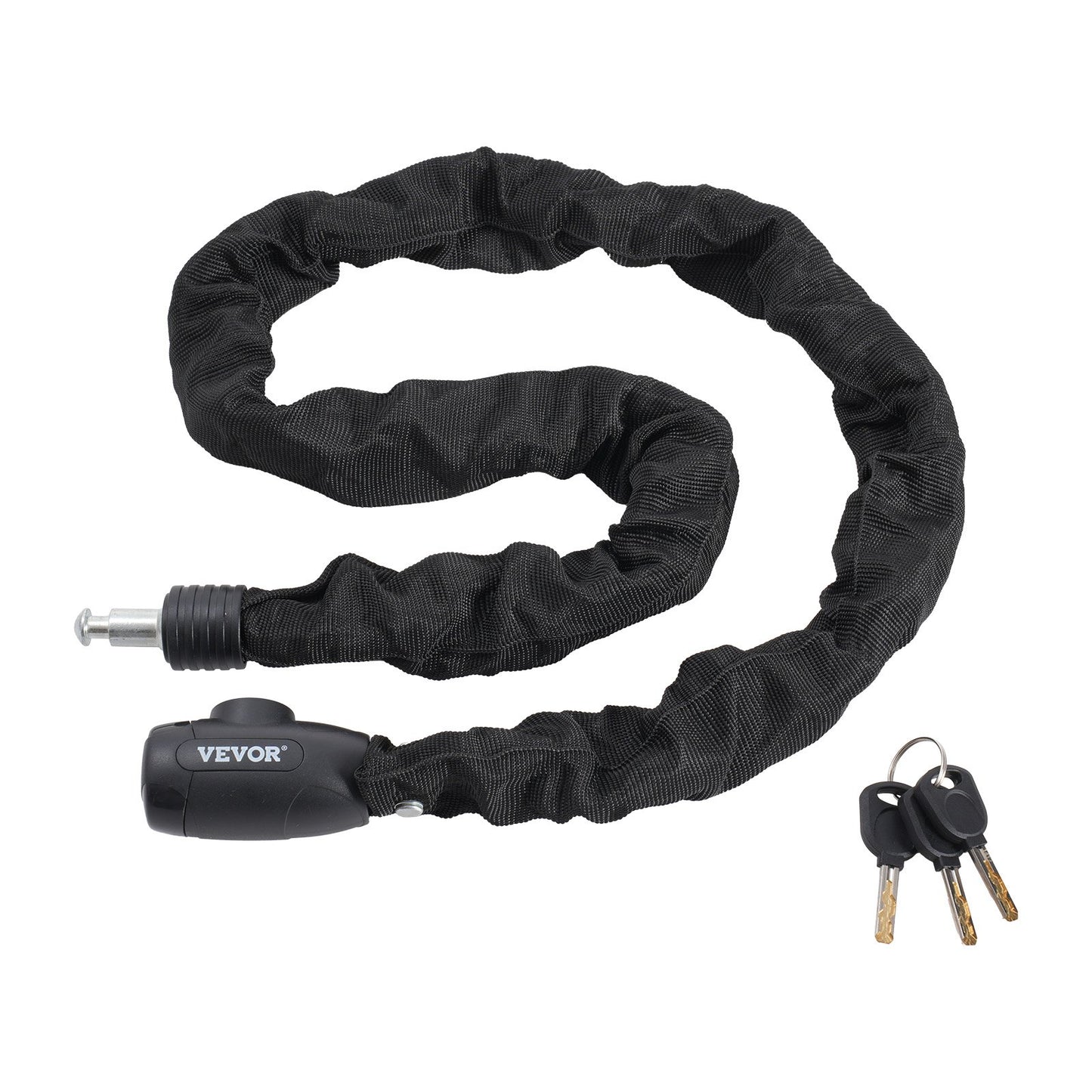 Bike Chain Lock 3,94 Ft Combination Cykel Kedjelås med 4 nycklar 8 mm