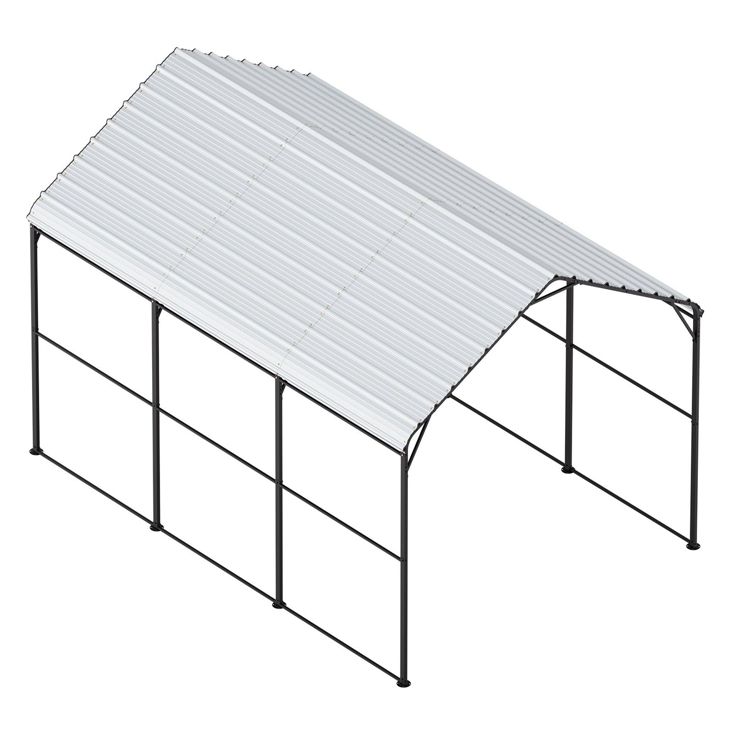 10' x 15' Metal Carport Heavy Duty Outdoor Car Shelter Garage for Boats
