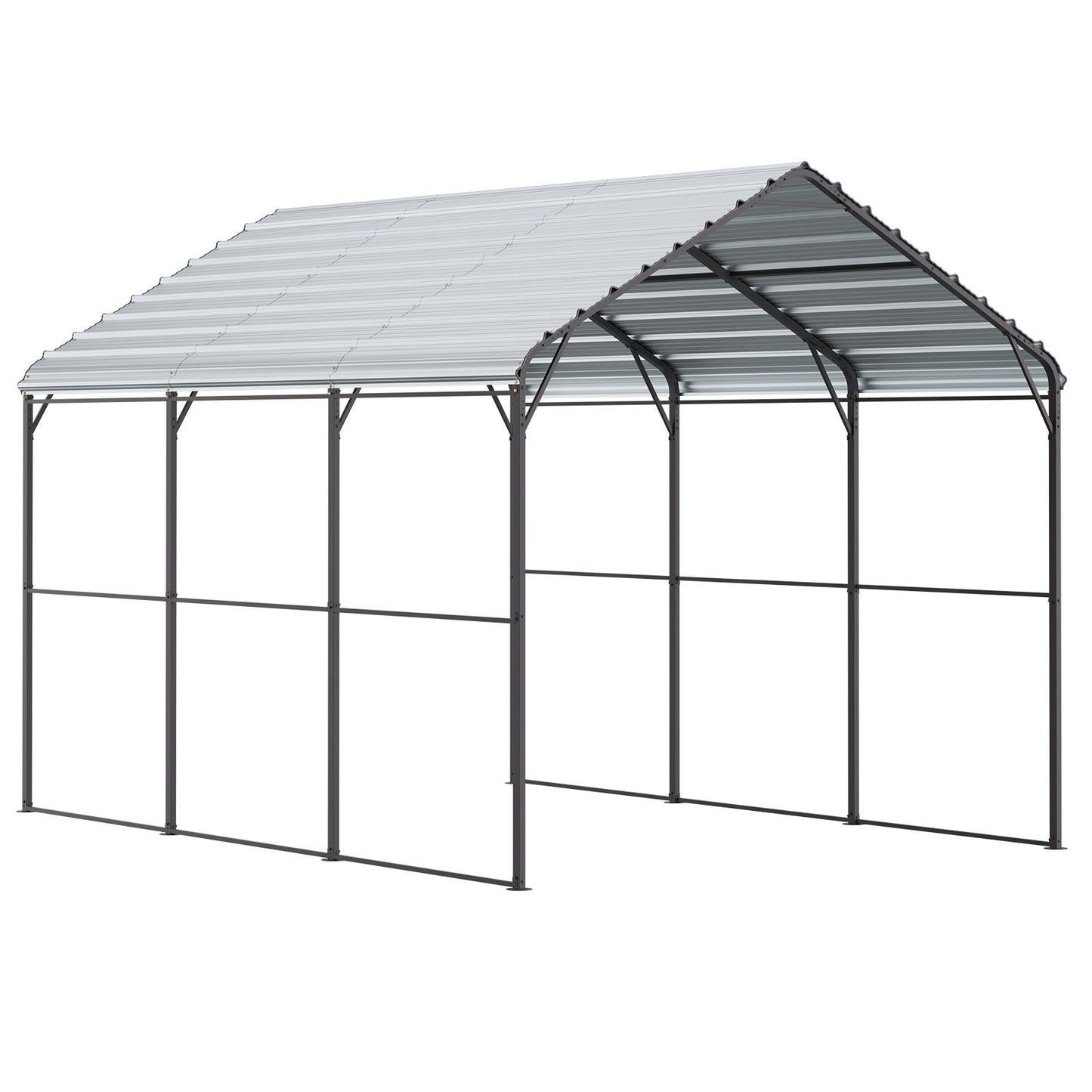 10' x 15' Metal Carport Heavy Duty Outdoor Car Shelter Garage for Boats
