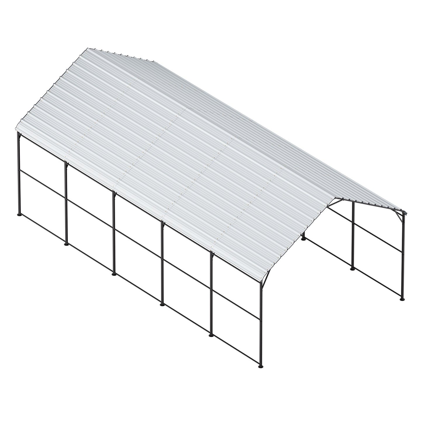 13' x 26' Metal Carport Heavy Duty Outdoor Car Shelter Garage for Boats