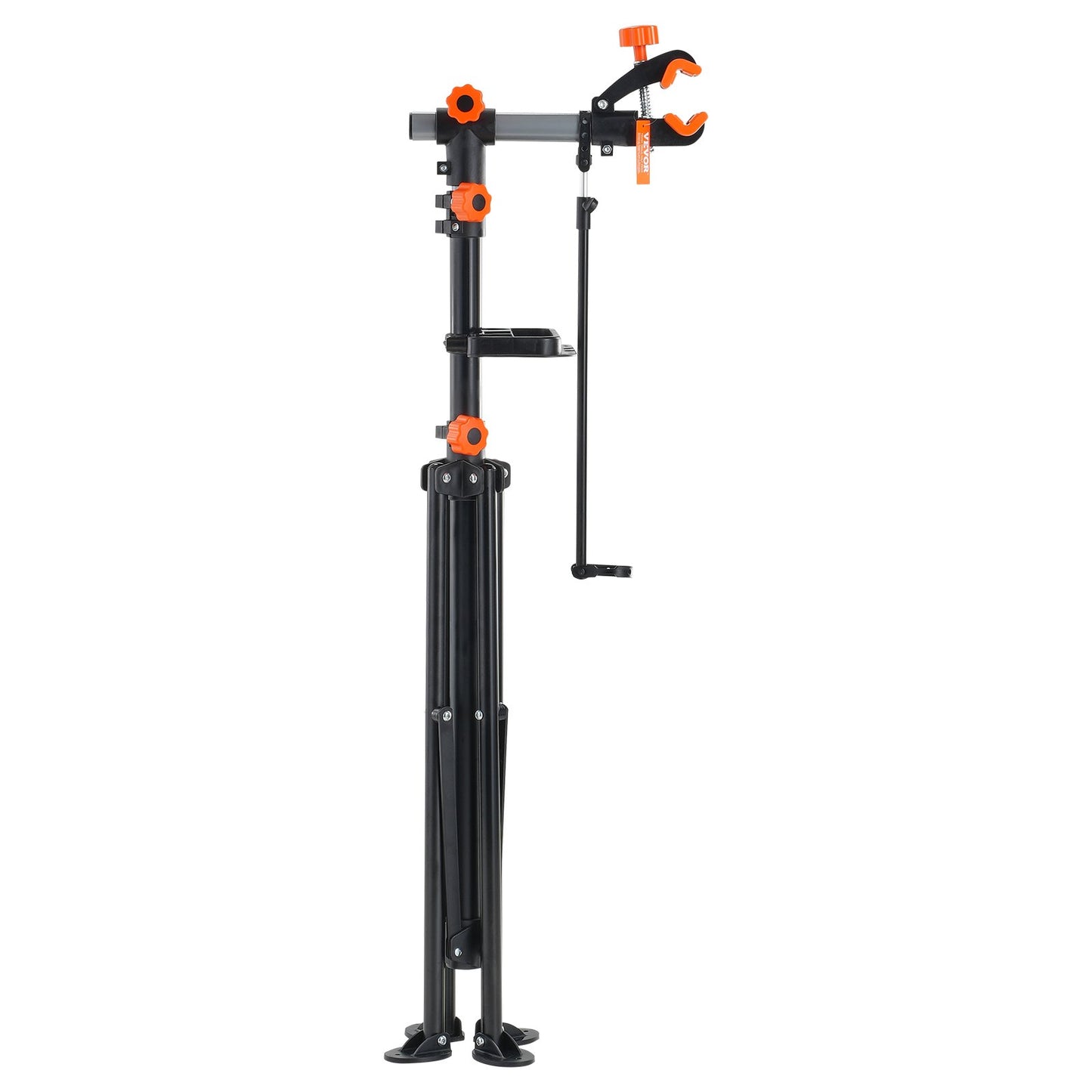 Cykelreparationsställ, 80 lbs kraftigt cykelreparationsställ i stål, justerbart arbetsställ för cykelunderhåll med magnetisk verktygsbricka Teleskoparm, hopfällbart cykelställ för hemmet, butiker