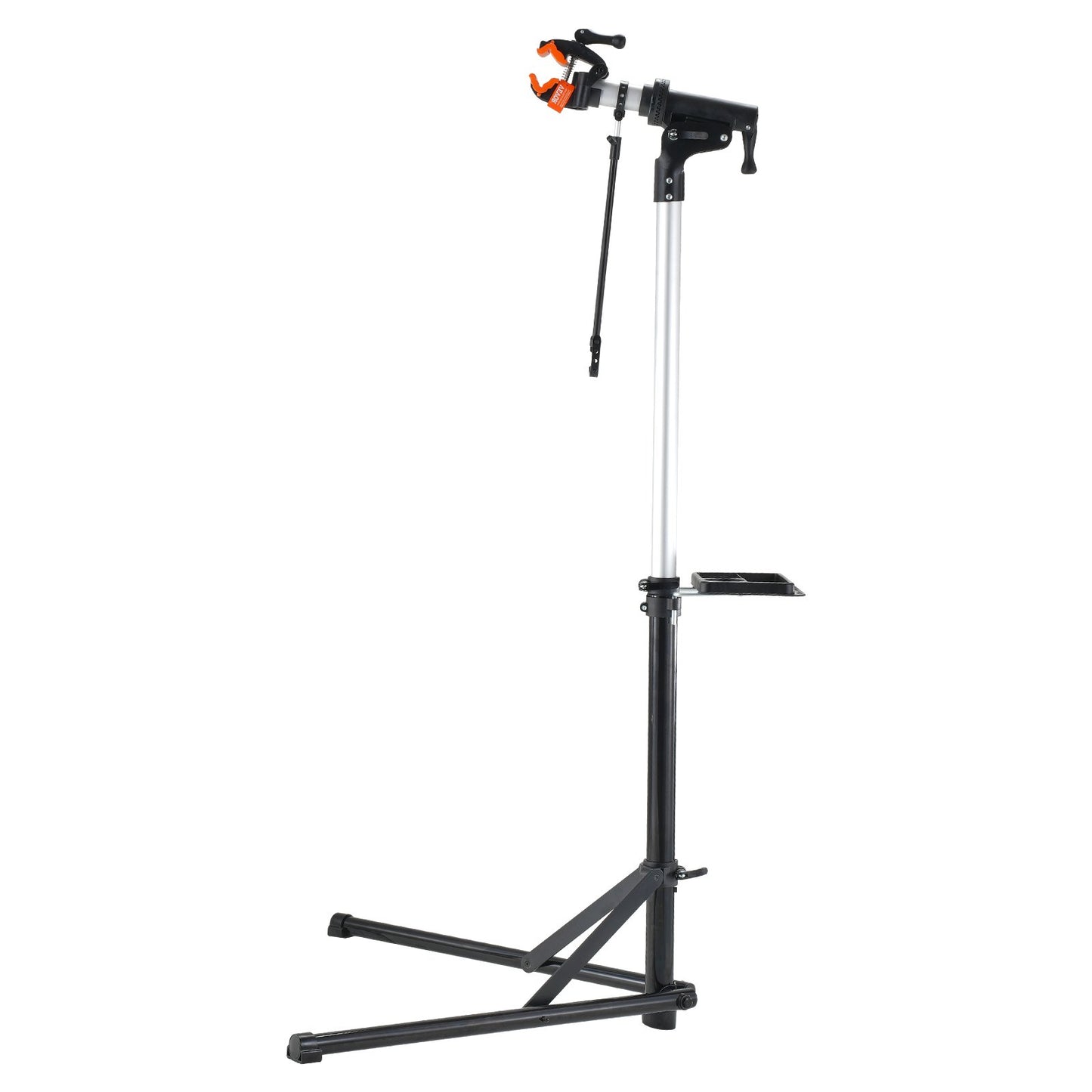Cykelreparationsställ, 66 lbs kraftigt cykelreparationsställ i aluminium, justerbart arbetsställ för cykelunderhåll med magnetisk verktygsbricka Teleskoparm, hopfällbart cykelställ för hemmet, butiker