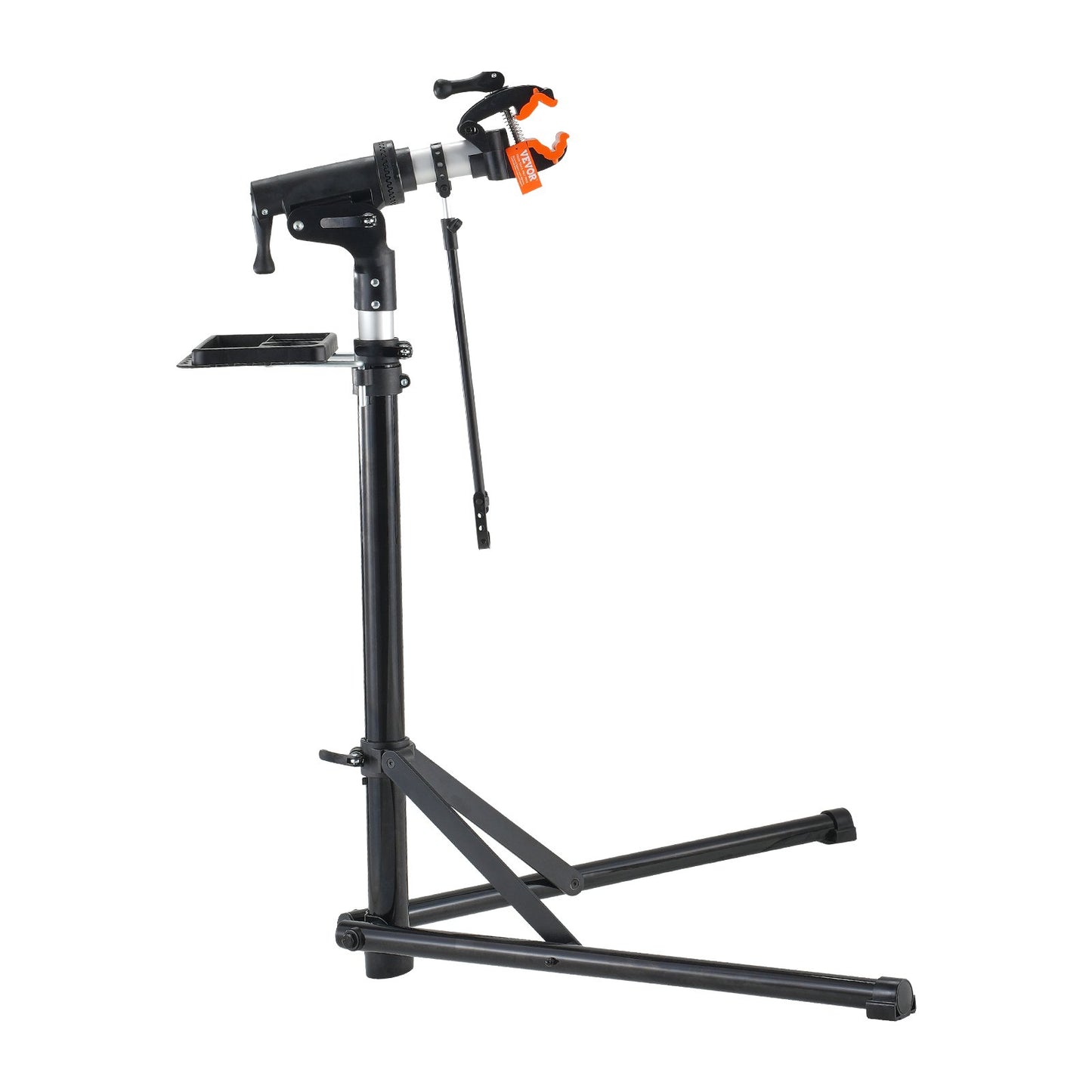 Cykelreparationsställ, 66 lbs kraftigt cykelreparationsställ i aluminium, justerbart arbetsställ för cykelunderhåll med magnetisk verktygsbricka Teleskoparm, hopfällbart cykelställ för hemmet, butiker