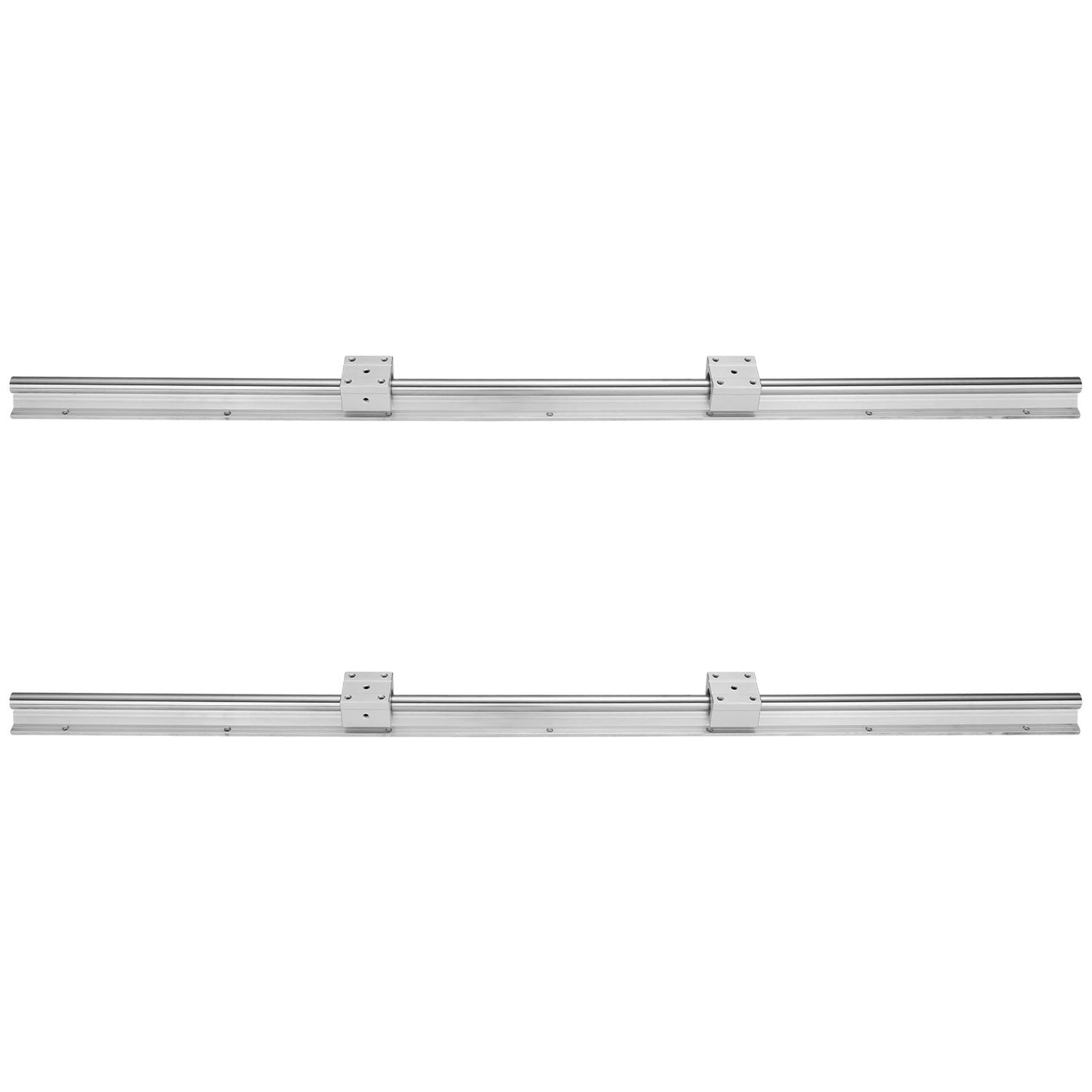 Linearführungsschienen, SBR16 800 mm, 2 Stück 31,5 Zoll/800 mm SBR16-Führungsschienen und 4 Stück SBR16UU-Gleitblöcke, Linearschienen und Lagersatz für automatisierte Maschinen, DIY-Projekt-CNC-Fräsmaschinen
