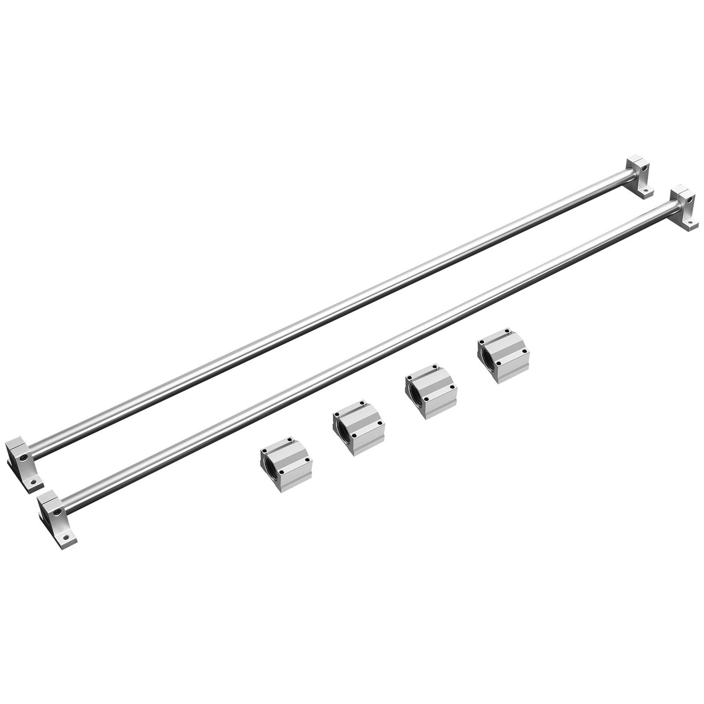 Linjära styrskenor, SFC20 1200 mm, 2 st 39,4 tum/1000 mm SFC20 styrskenor 4 ST SC20 glidblock 4 ST skenstöd, linjära skenor och lagersats för automatiserade maskiner CNC DIY-projekt