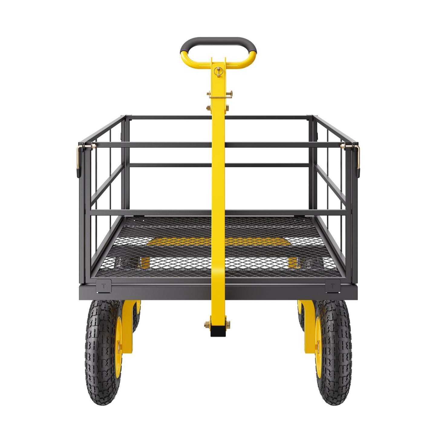 Steel Garden Cart 1400lb Capacity Heavy Duty Yard Wagon Cart 13in Tires