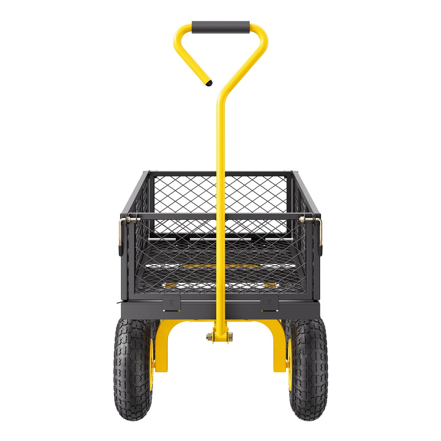 Steel Garden Cart 500lb Capacity Heavy Duty Yard Wagon Cart 10in Tires