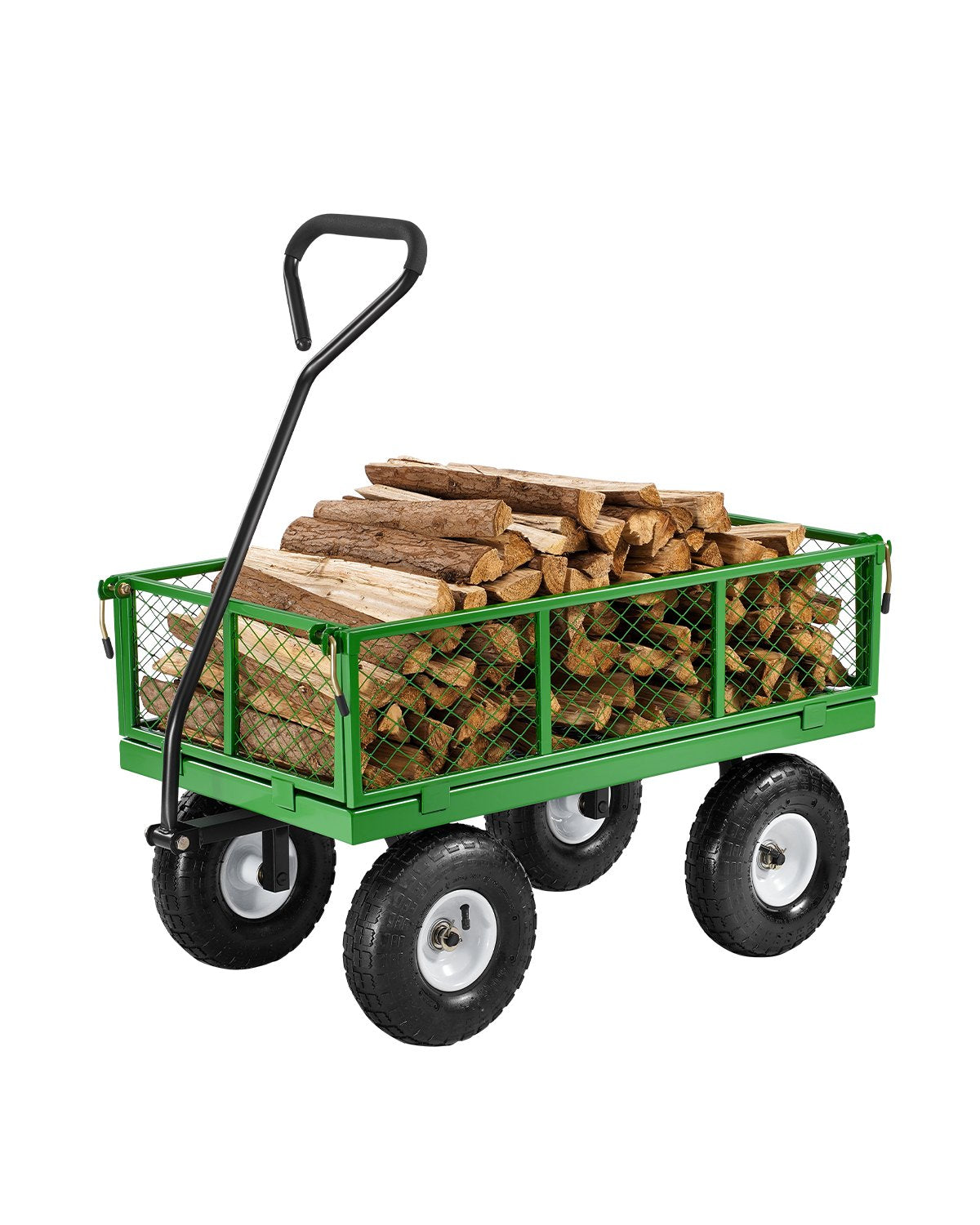 Steel Garden Cart 680lb Capacity Heavy Duty Yard Wagon Cart 10in Tires