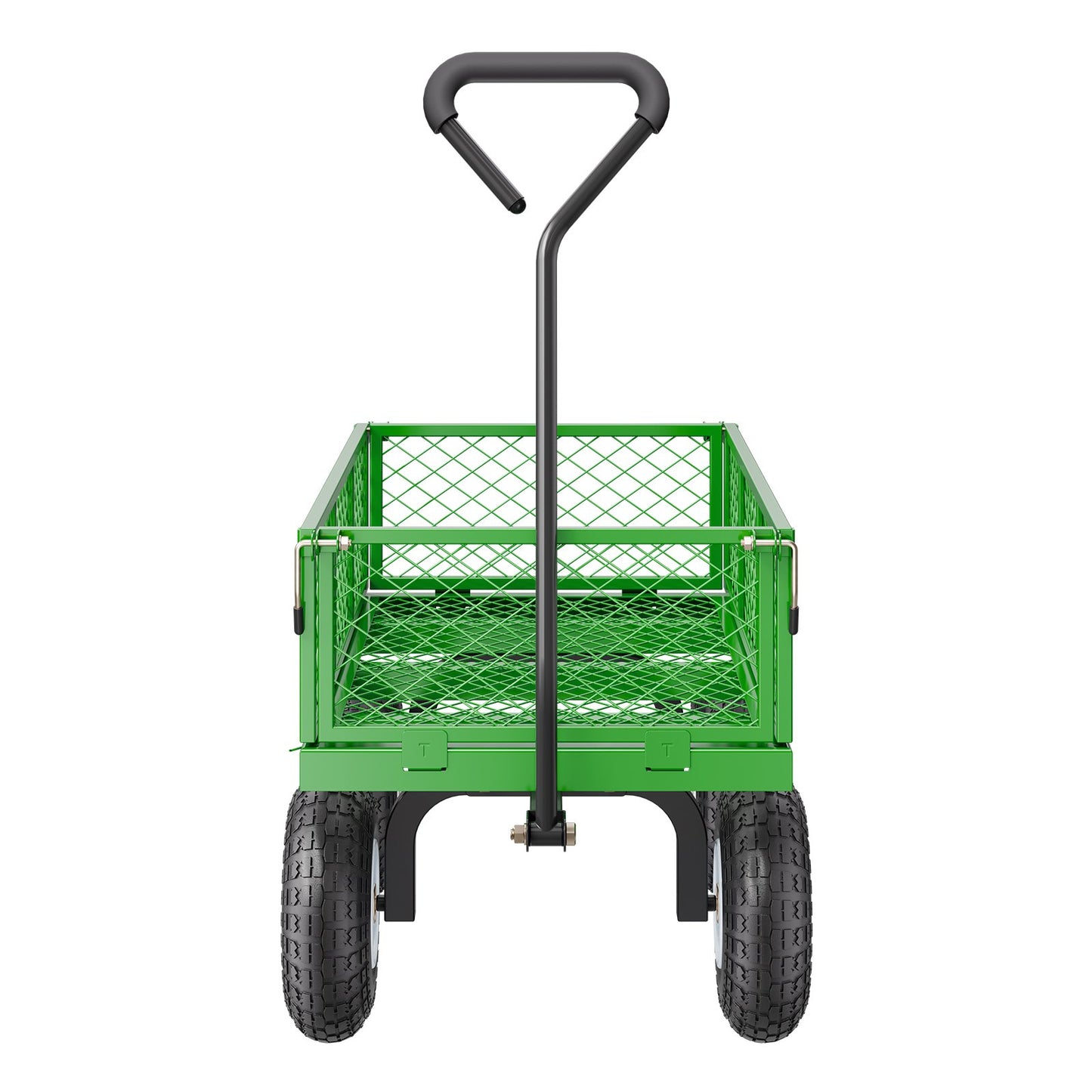 Steel Garden Cart 680lb Capacity Heavy Duty Yard Wagon Cart 10in Tires