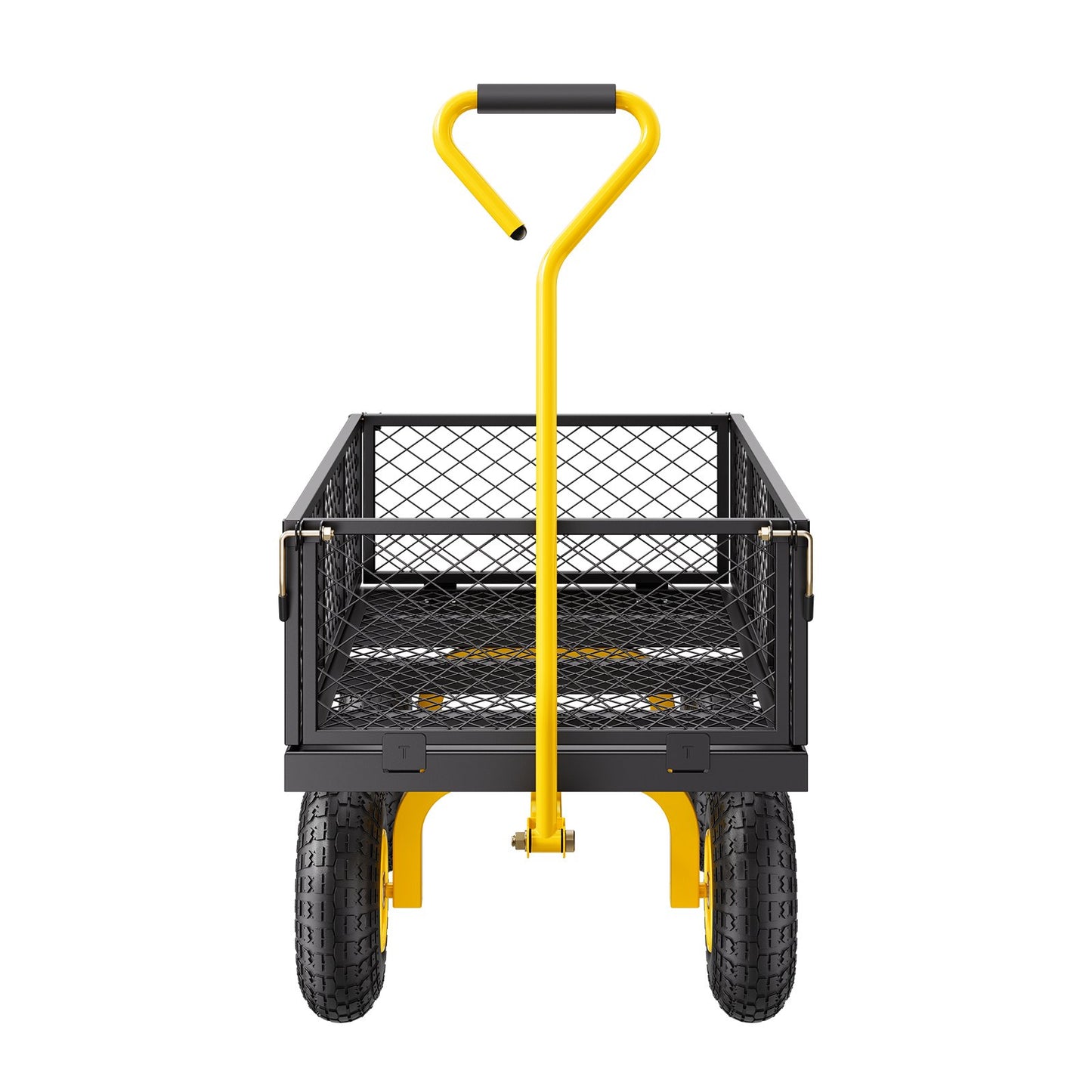 Steel Garden Cart 900lb Capacity Heavy Duty Yard Wagon Cart 10in Tires