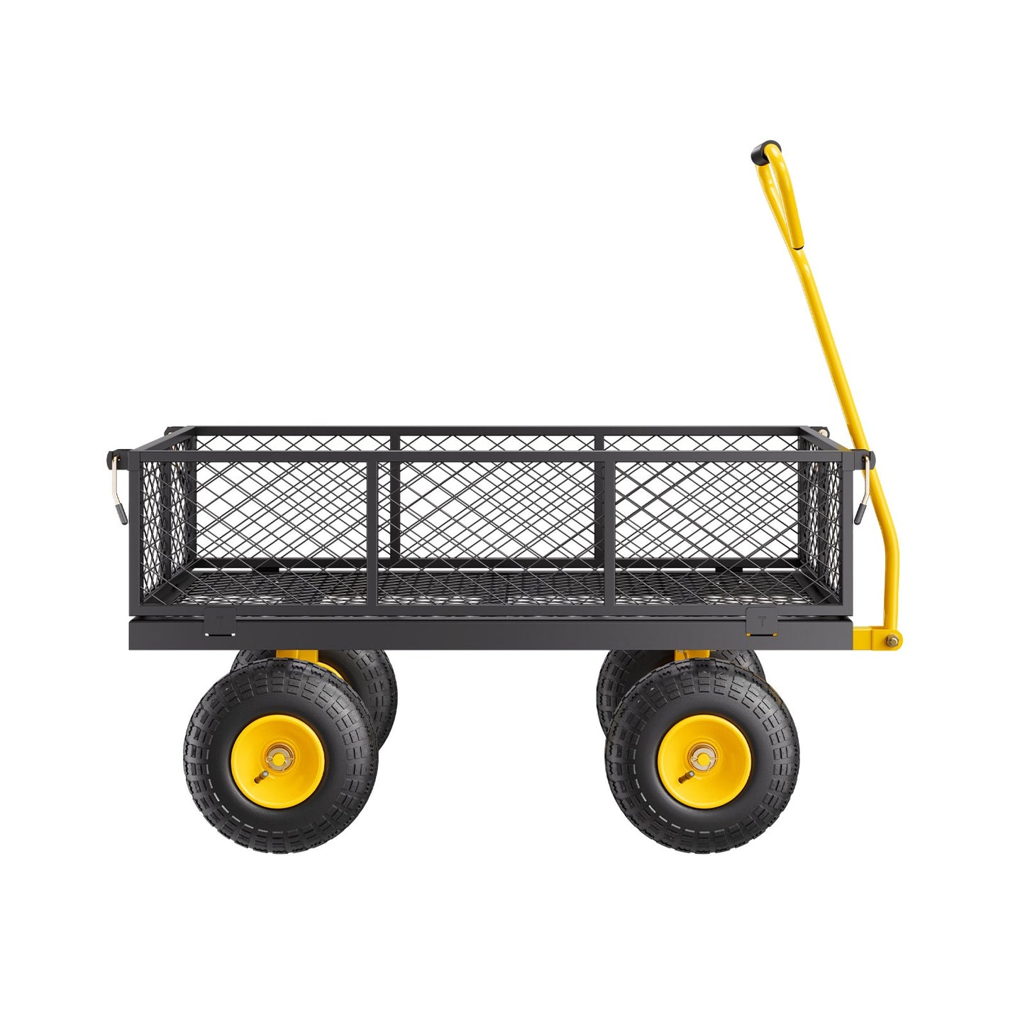 Steel Garden Cart 900lb Capacity Heavy Duty Yard Wagon Cart 10in Tires