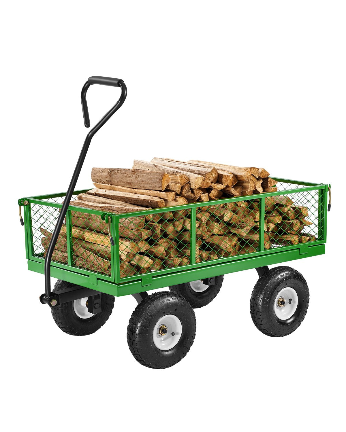 Steel Garden Cart 900lbs Capacity Heavy Duty Wagon Cart 10in Tires