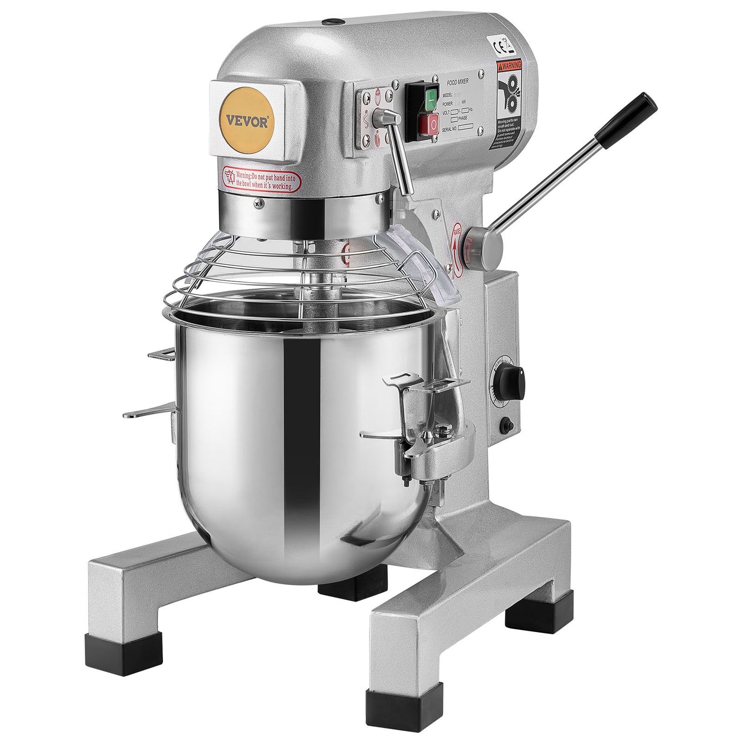 Kommerzieller Lebensmittelmixer, 28,5 l, 3-Gang-Stand-Teigmixer, 1100 W, für Restaurants