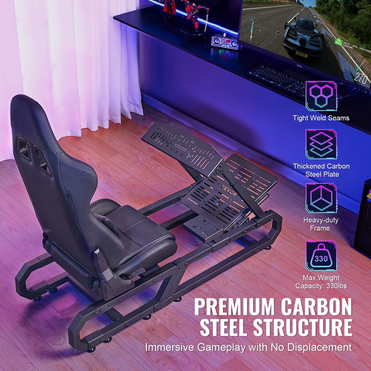 Heavy Duty Racing Wheel Stand för Logitech G923/G920/G29 Max330LBS Compact