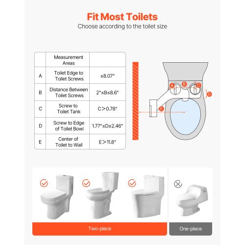 Bidet accessory for toilet, hot and cold, dual nozzles, adjustable pressure