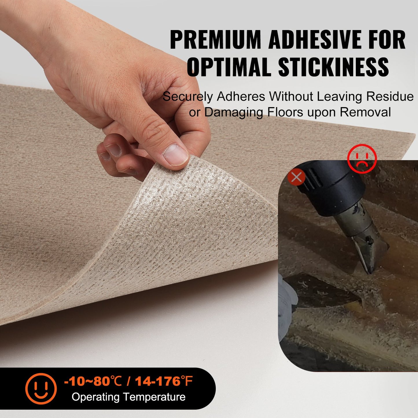 Carpet Tiles Peel and Stick, 18" x 18" Square Self-Adhesive Carpet Floor Tiles, Soft Padded Rugs, Easy Install DIY for Bedroom Living Room Indoor Outdoor (10 Tiles, Light Brown)