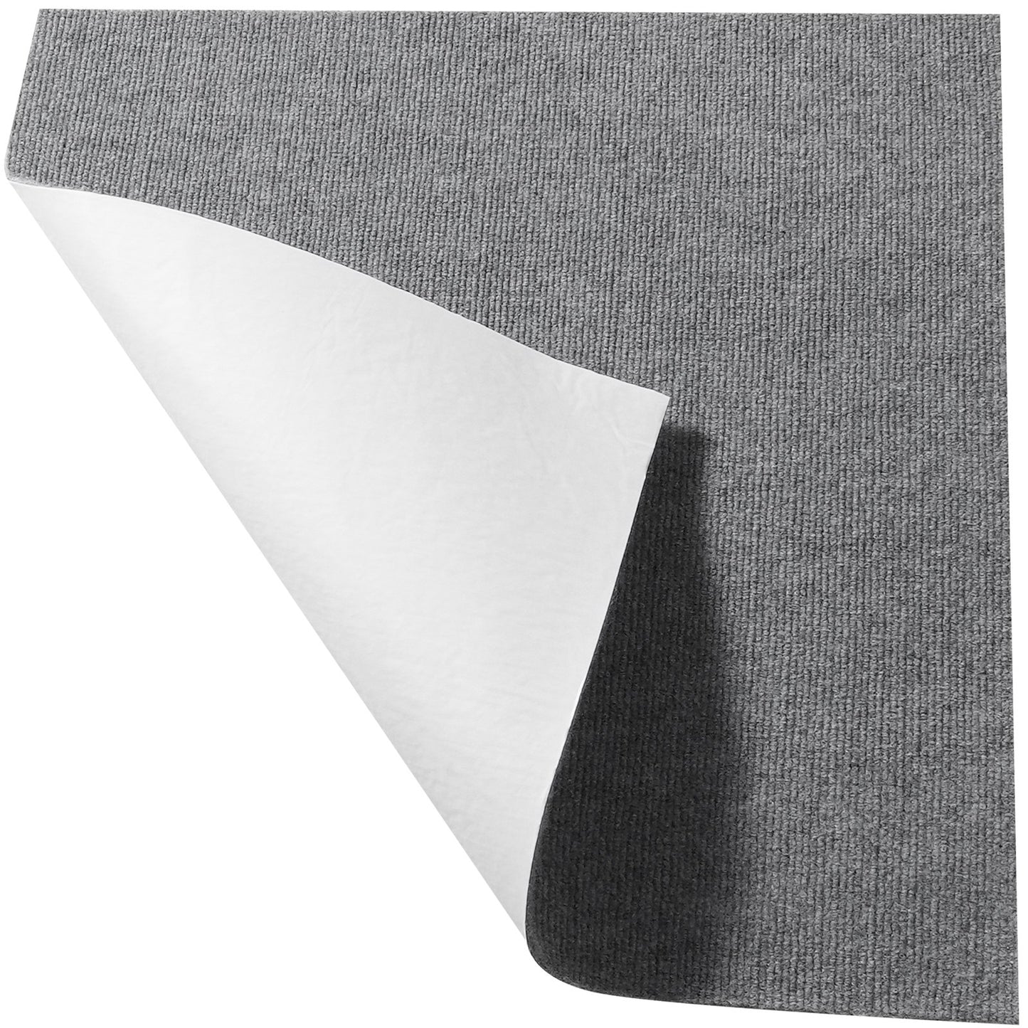 Carpet Tiles Peel and Stick, 24" x 24" Square Self-Adhesive Carpet Floor Tiles, Soft Padded Rugs, Easy Install DIY for Bedroom Living Room Indoor Outdoor (9 Tiles, Light Gray)