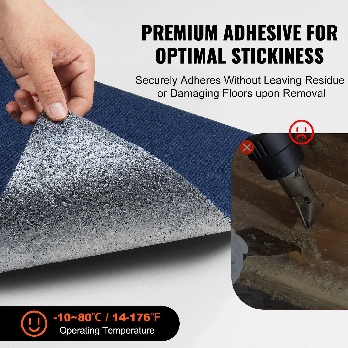 Carpet Tiles Peel and Stick, 24" x 24" Square Self-Adhesive Carpet Floor Tiles, Soft Padded Rugs, Easy Install DIY for Bedroom Living Room Indoor Outdoor (15 Tiles, Dark Blue)