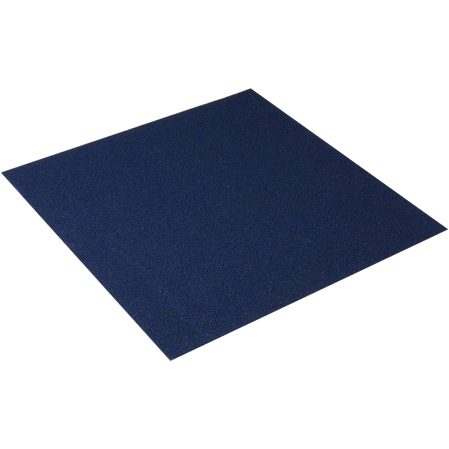 Carpet Tiles Peel and Stick, 24" x 24" Square Self-Adhesive Carpet Floor Tiles, Soft Padded Rugs, Easy Install DIY for Bedroom Living Room Indoor Outdoor (15 Tiles, Dark Blue)