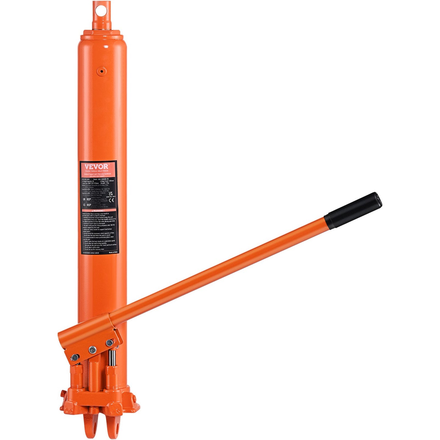 Hydraulic Long Ram Jack, 8 Ton Engine Lift Cylinder with Double Piston Pump and Fork Base, Hydraulic Cylinder for Engine Lifts, Hydraulic Garage/Workshop Cranes, Mechanical, Farm