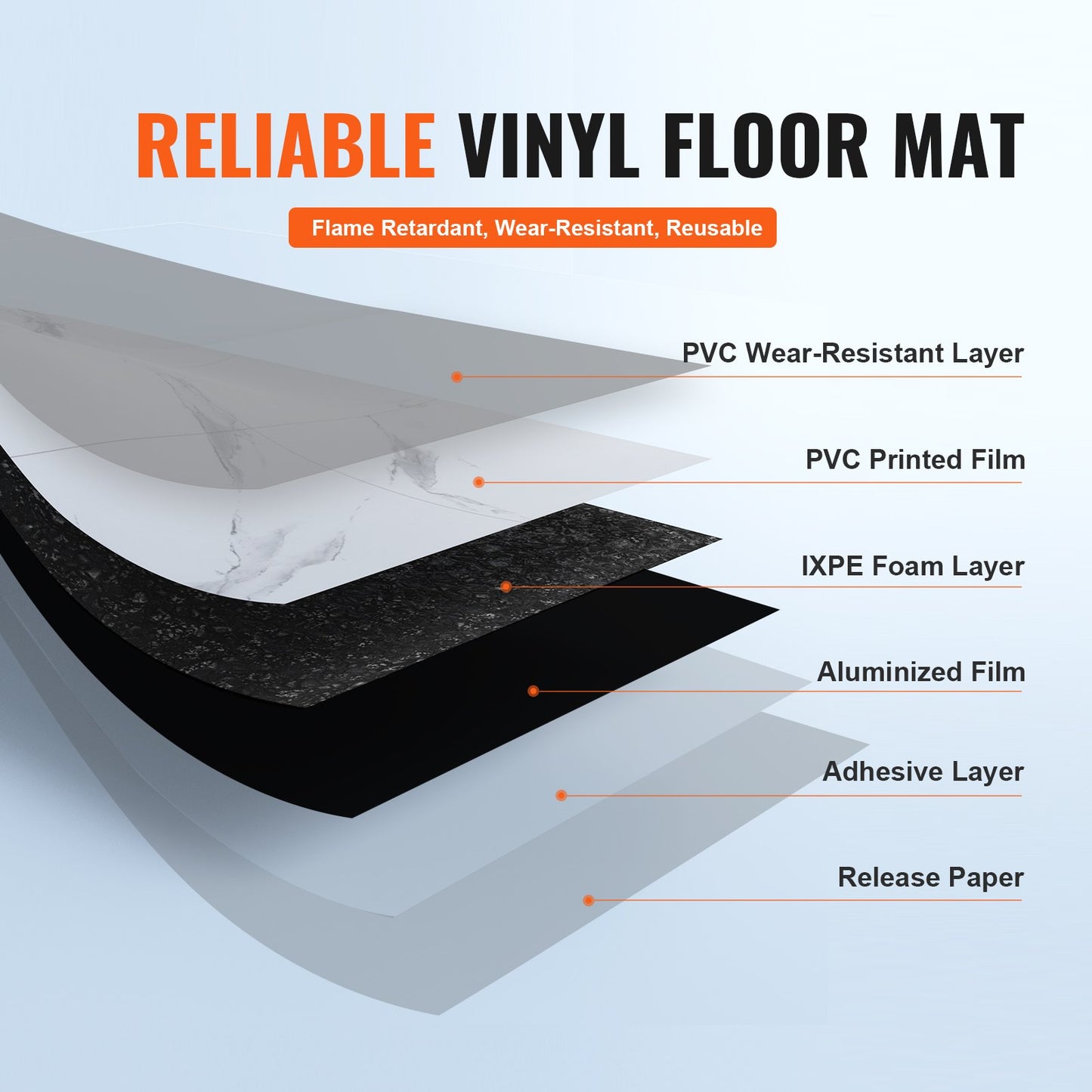 Selbstklebende Vinyl-Bodenfliesen, 390 x 23,6 Zoll, 1,5 mm dick, zum Abziehen und Aufkleben, weiße Marmorstruktur, DIY-Bodenbelag für Küche, Esszimmer, Schlafzimmer und Badezimmer, einfach für die Inneneinrichtung